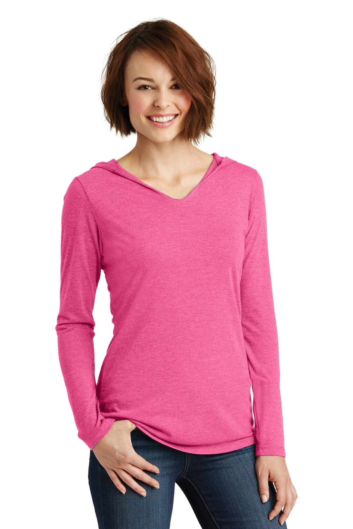 District Women's Perfect Tri Long Sleeve Hoodie. DM139L - Dresses Max