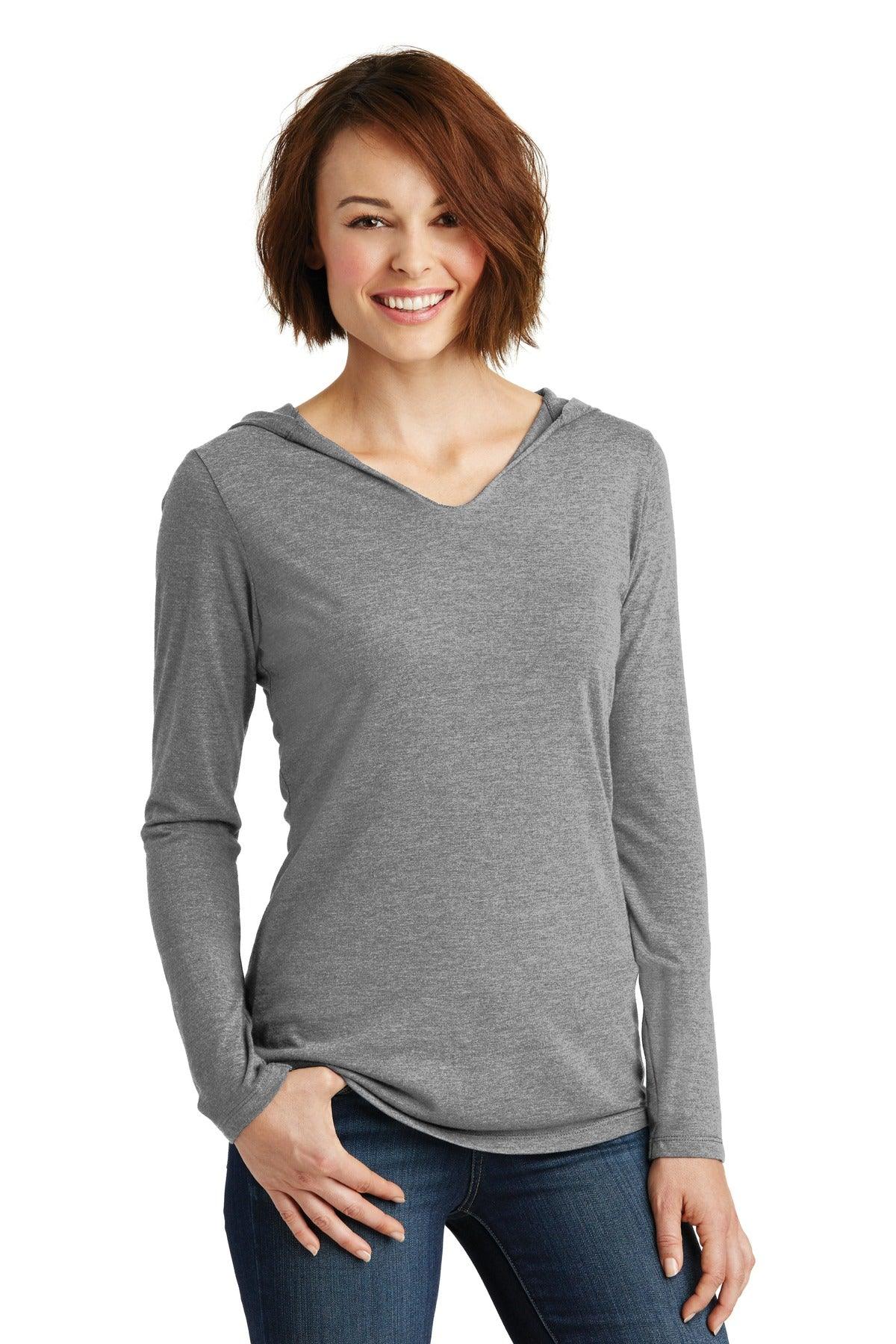District Women's Perfect Tri Long Sleeve Hoodie. DM139L - Dresses Max