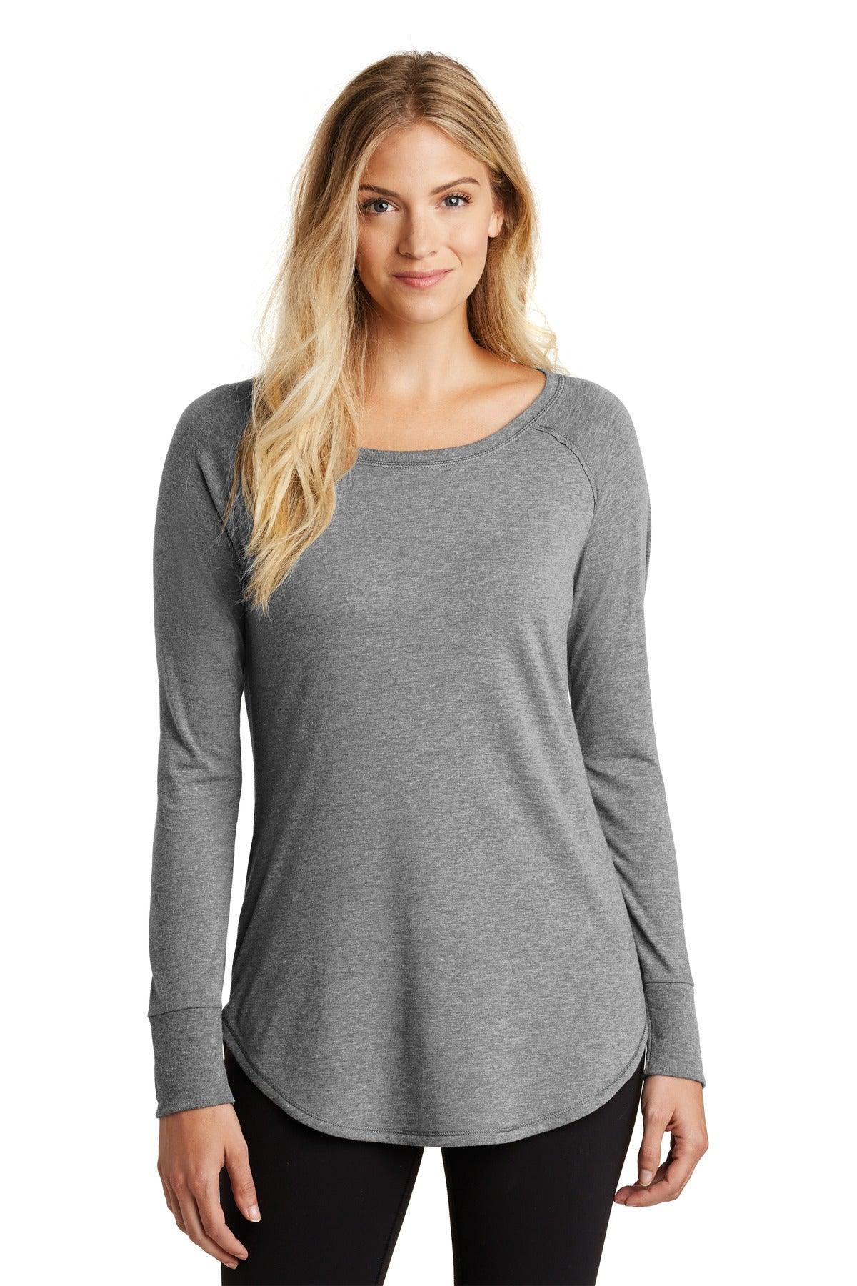 District Women's Perfect Tri Long Sleeve Tunic Tee. DT132L - Dresses Max