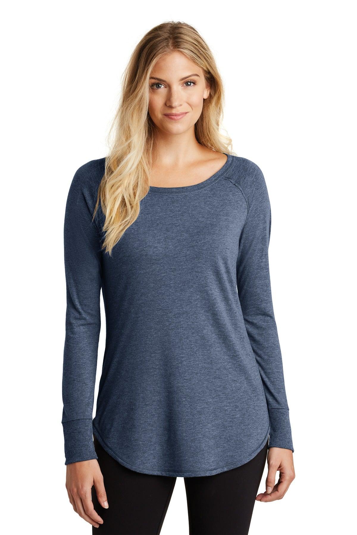 District Women's Perfect Tri Long Sleeve Tunic Tee. DT132L - Dresses Max