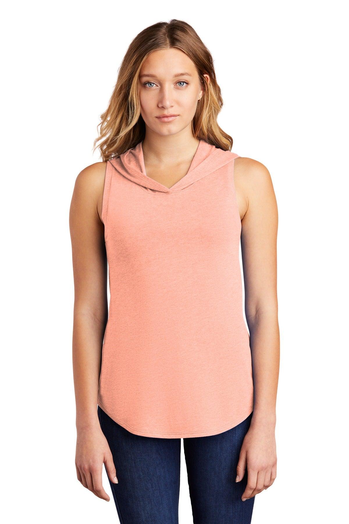 District Women's Perfect Tri Sleeveless Hoodie DT1375 - Dresses Max