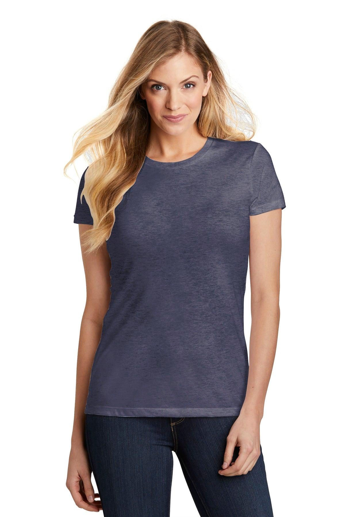 District Women's Fitted Perfect Tri Tee. DT155 - Dresses Max