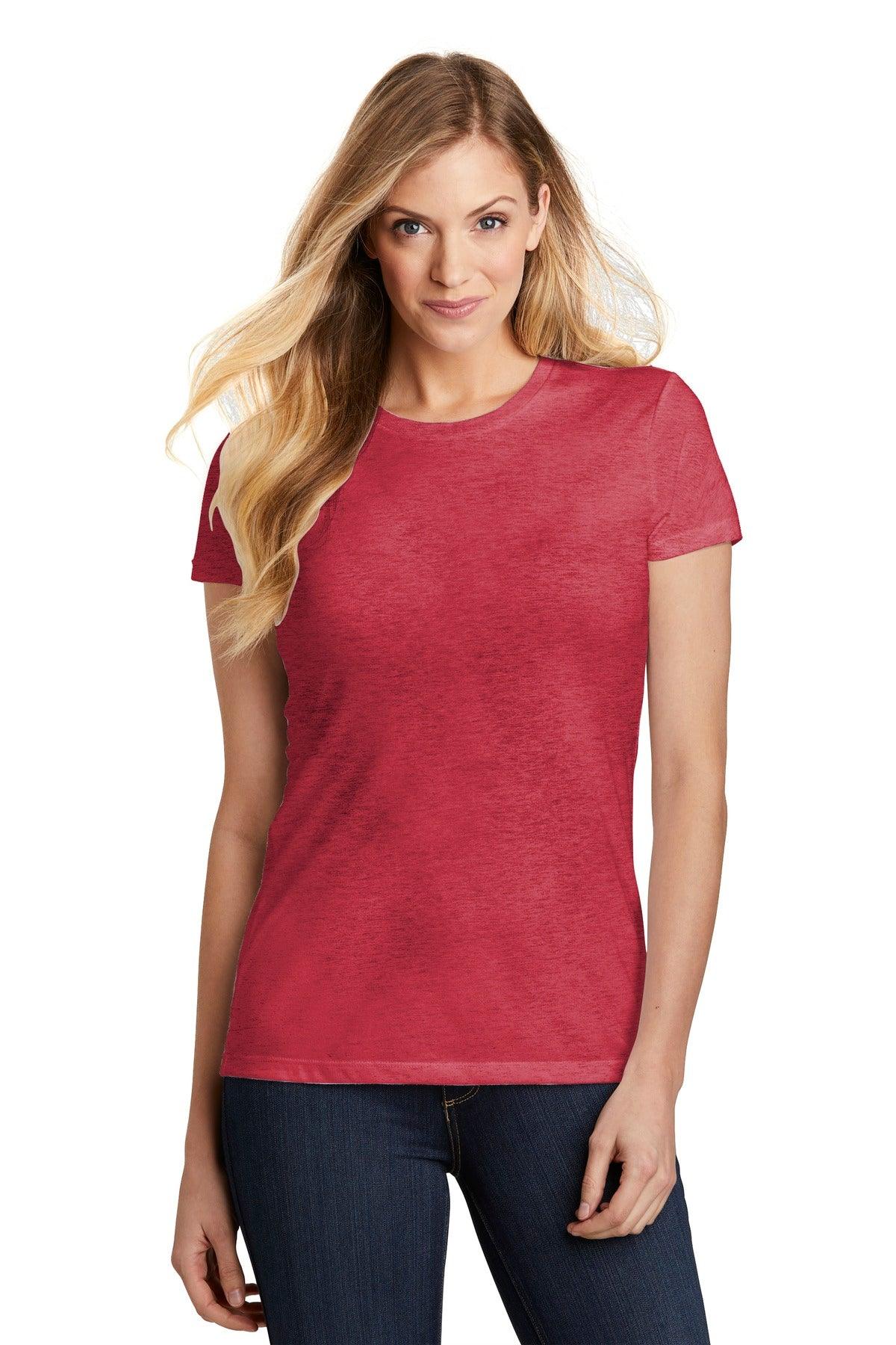 District Women's Fitted Perfect Tri Tee. DT155 - Dresses Max