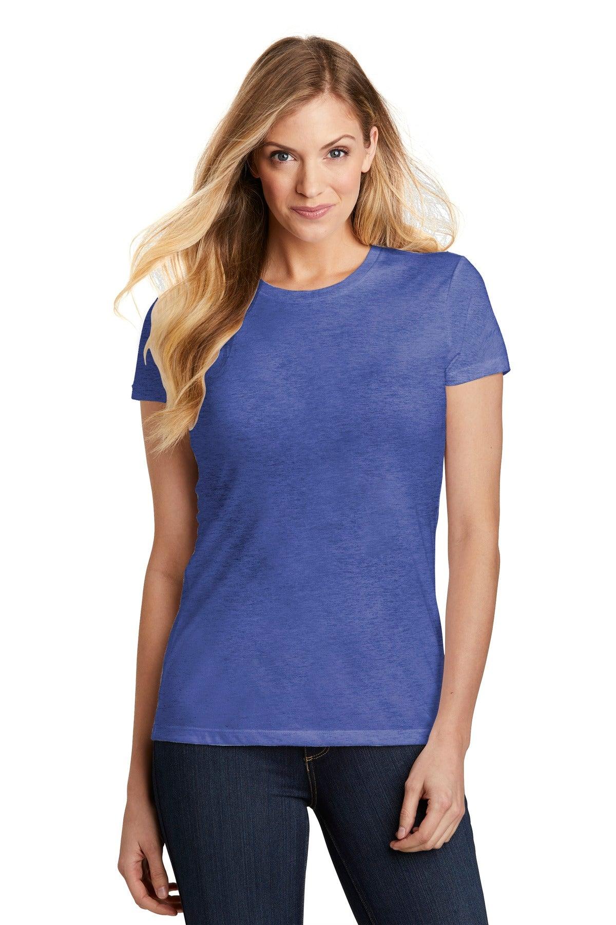 District Women's Fitted Perfect Tri Tee. DT155 - Dresses Max