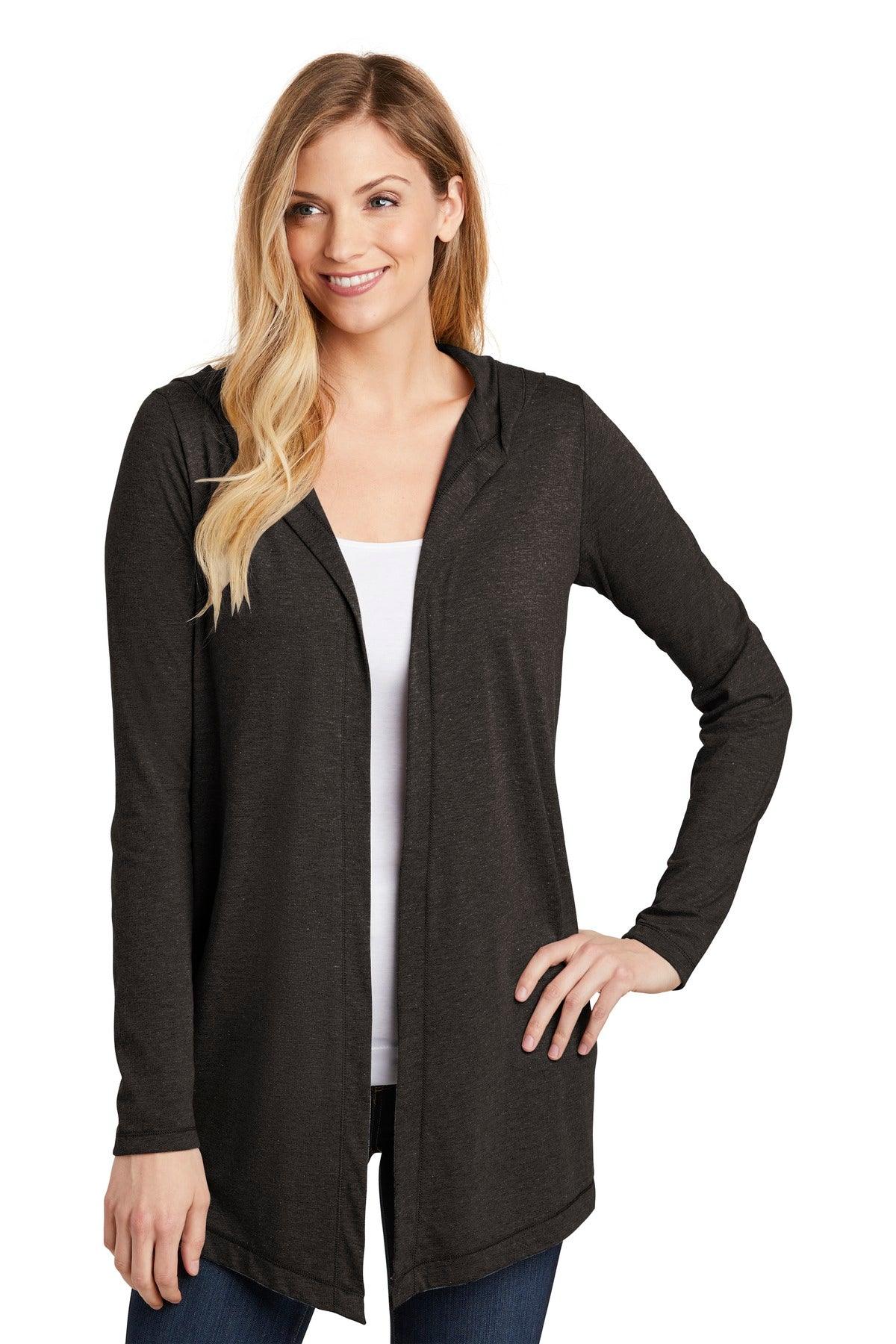 District Women's Perfect Tri Hooded Cardigan. DT156 - Dresses Max