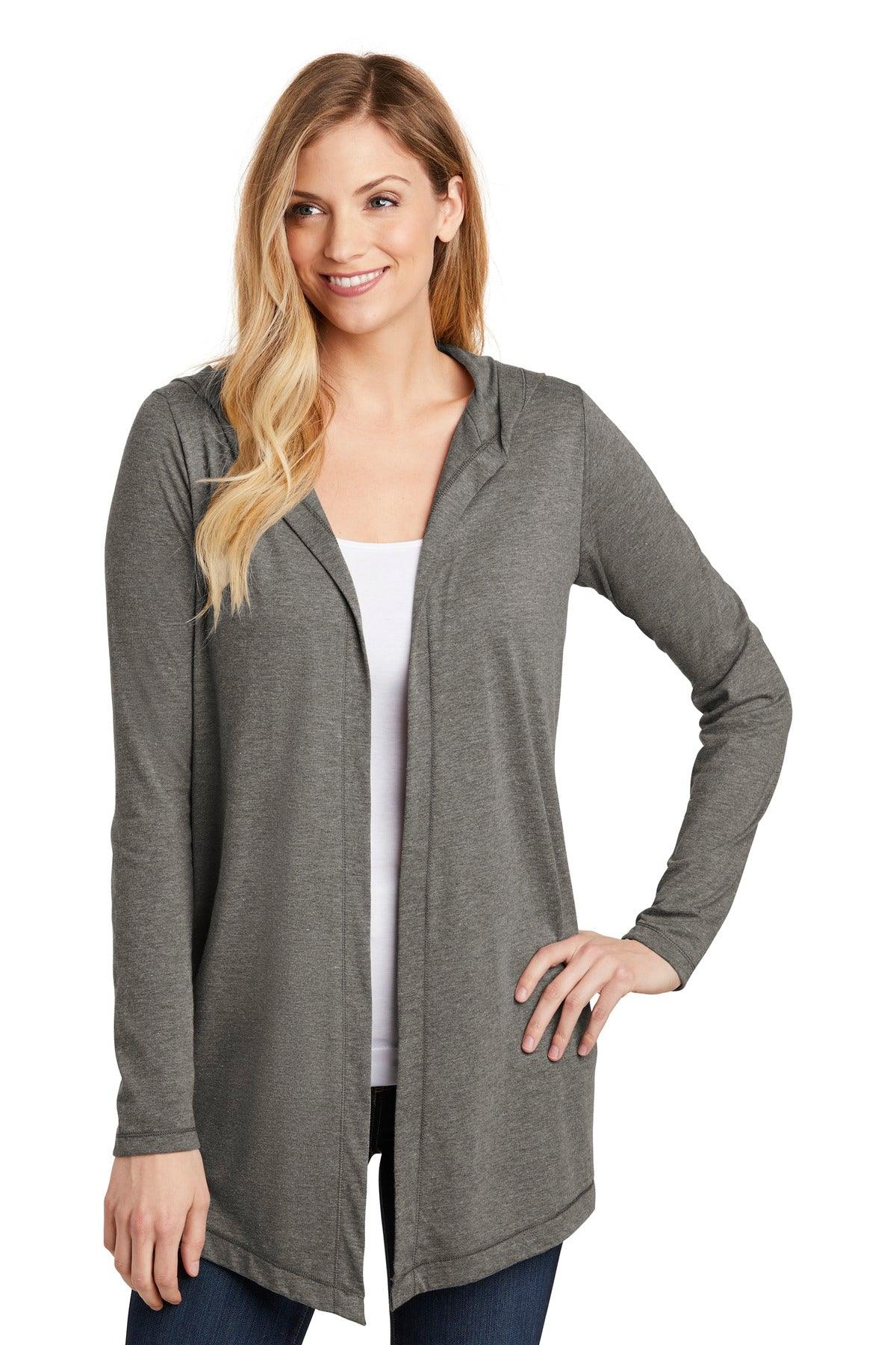 District Women's Perfect Tri Hooded Cardigan. DT156 - Dresses Max