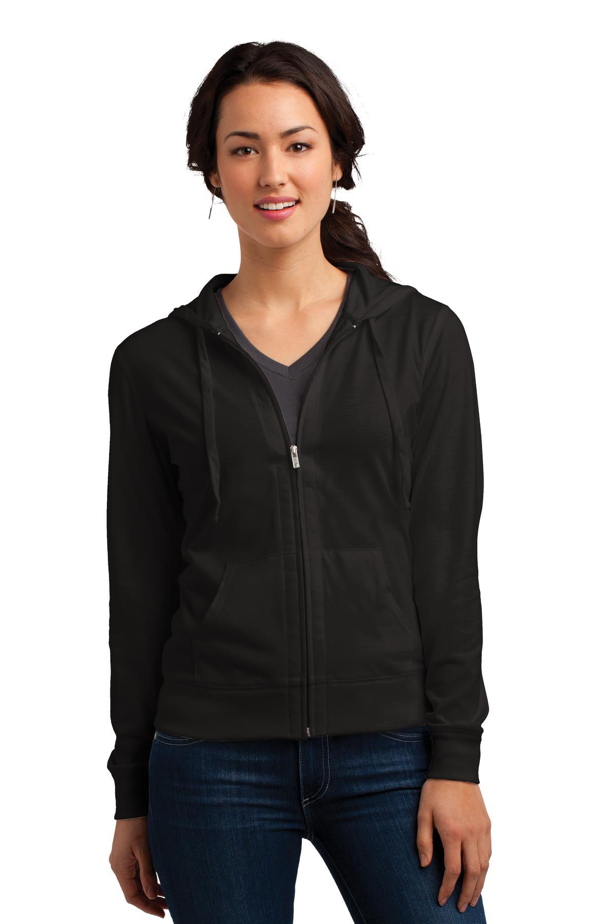 District Women's Fitted Jersey Full-Zip Hoodie. DT2100 - Dresses Max
