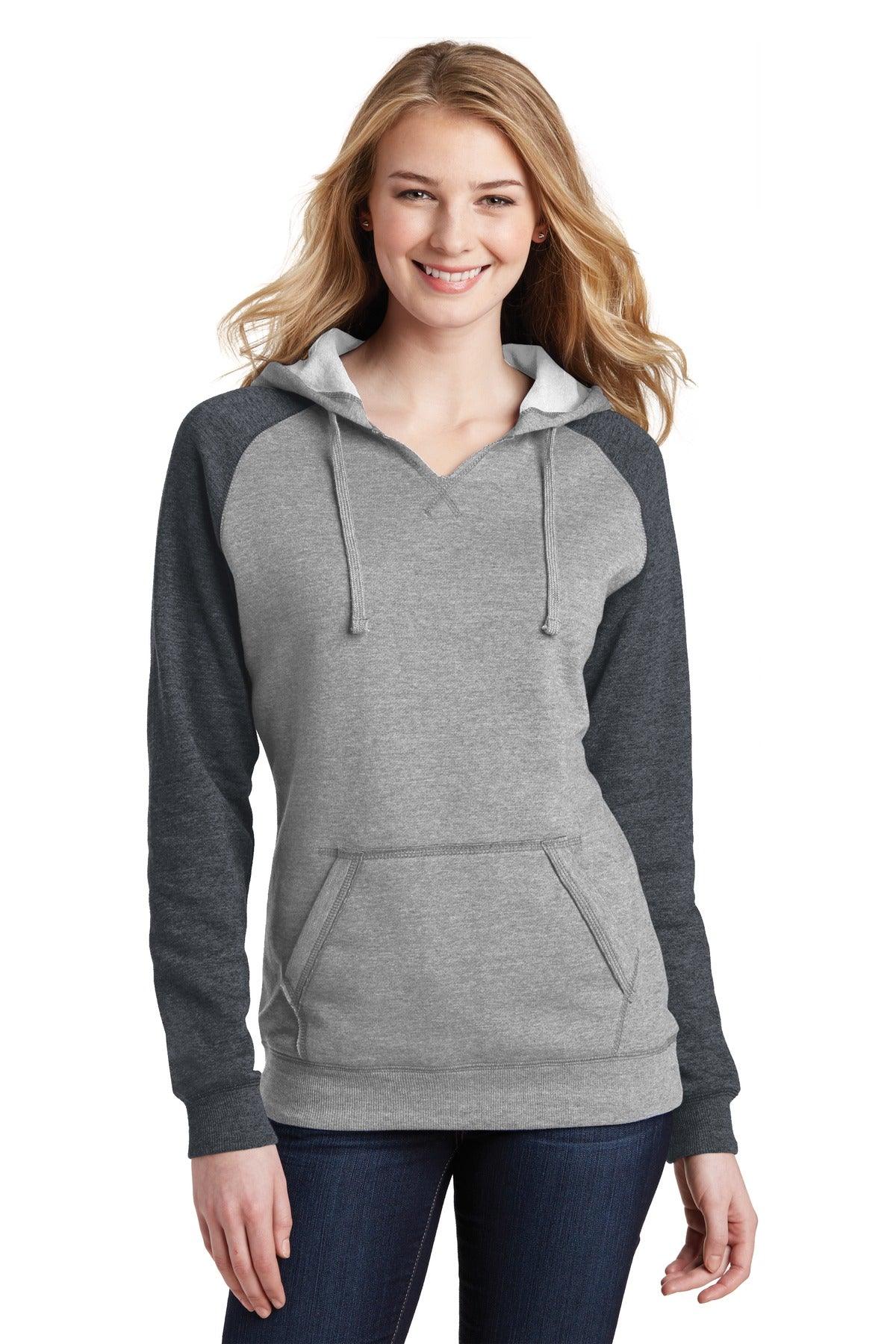 District Women's Lightweight Fleece Raglan Hoodie. DT296 - Dresses Max