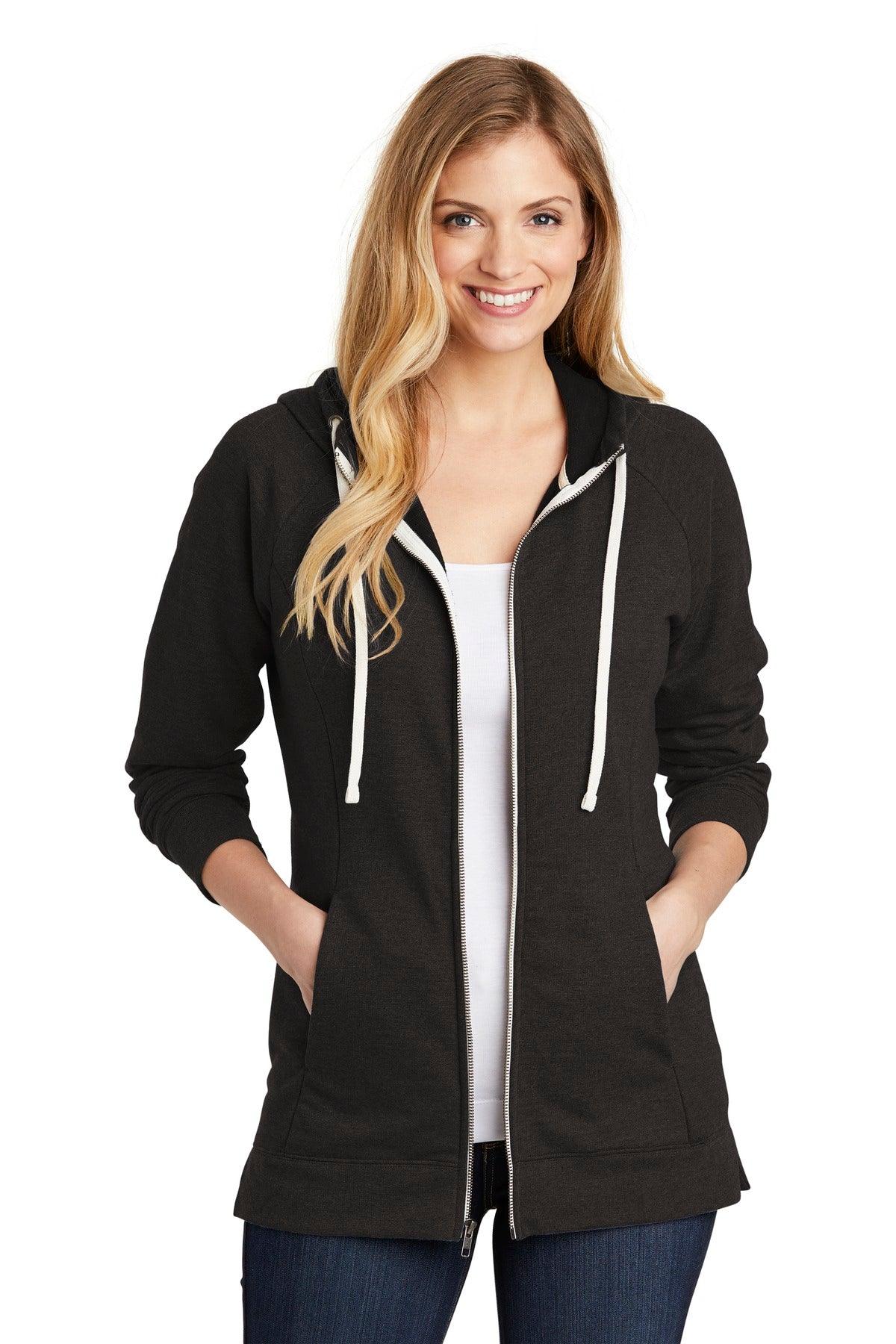 District Women's Perfect Tri French Terry Full-Zip Hoodie. DT456 - Dresses Max