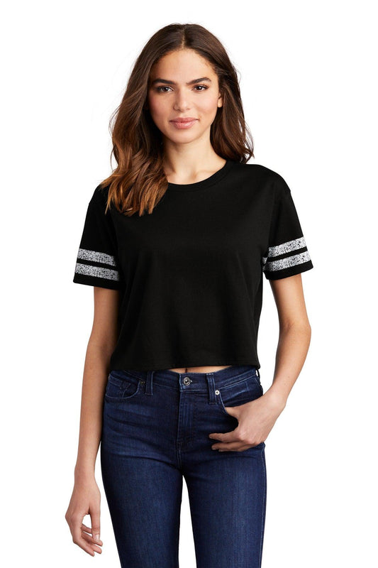 District Women's Scorecard Crop Tee DT488 - Dresses Max
