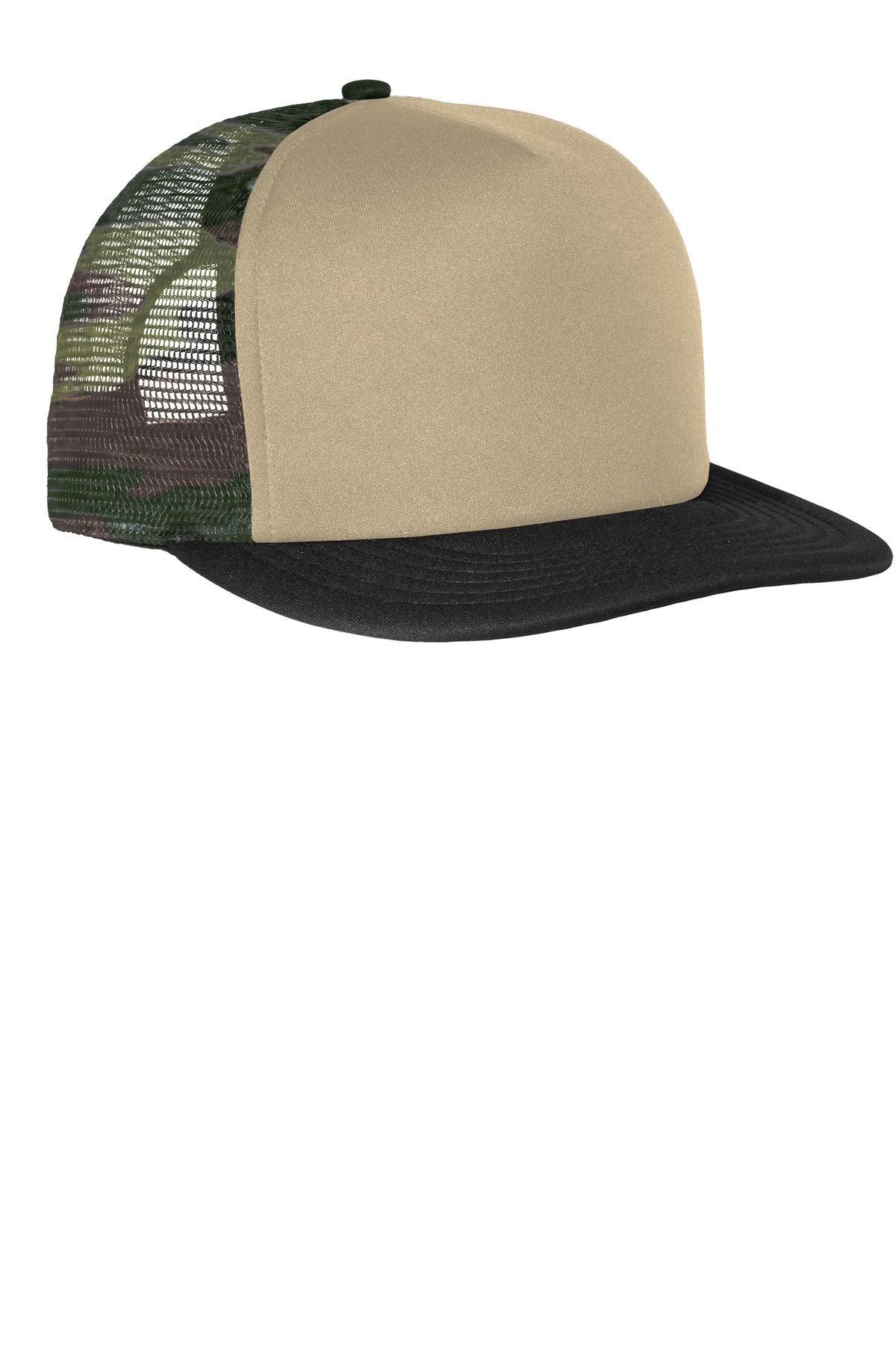 District Flat Bill Snapback Trucker Cap. DT624 - Dresses Max