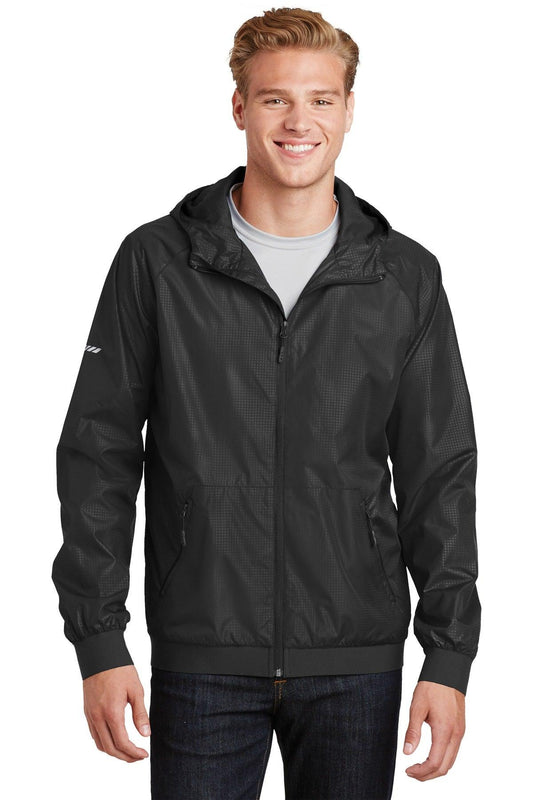 Sport-Tek Embossed Hooded Wind Jacket. JST53 - Dresses Max