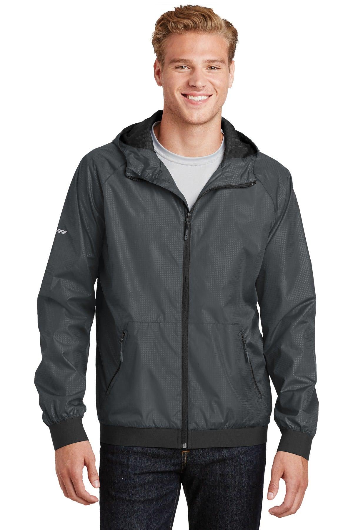 Sport-Tek Embossed Hooded Wind Jacket. JST53 - Dresses Max