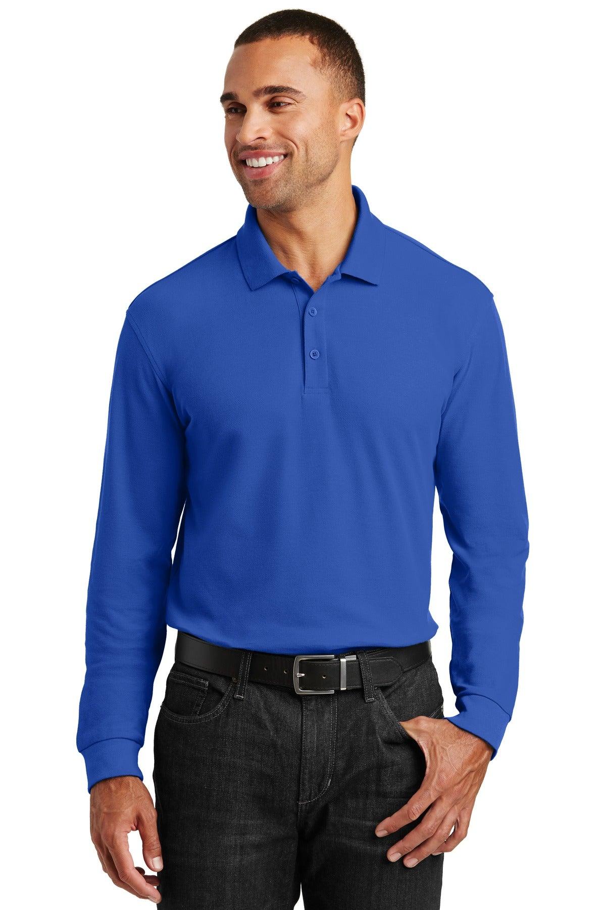 Port Authority Long Sleeve Core Classic Pique Polo. K100LS - Dresses Max