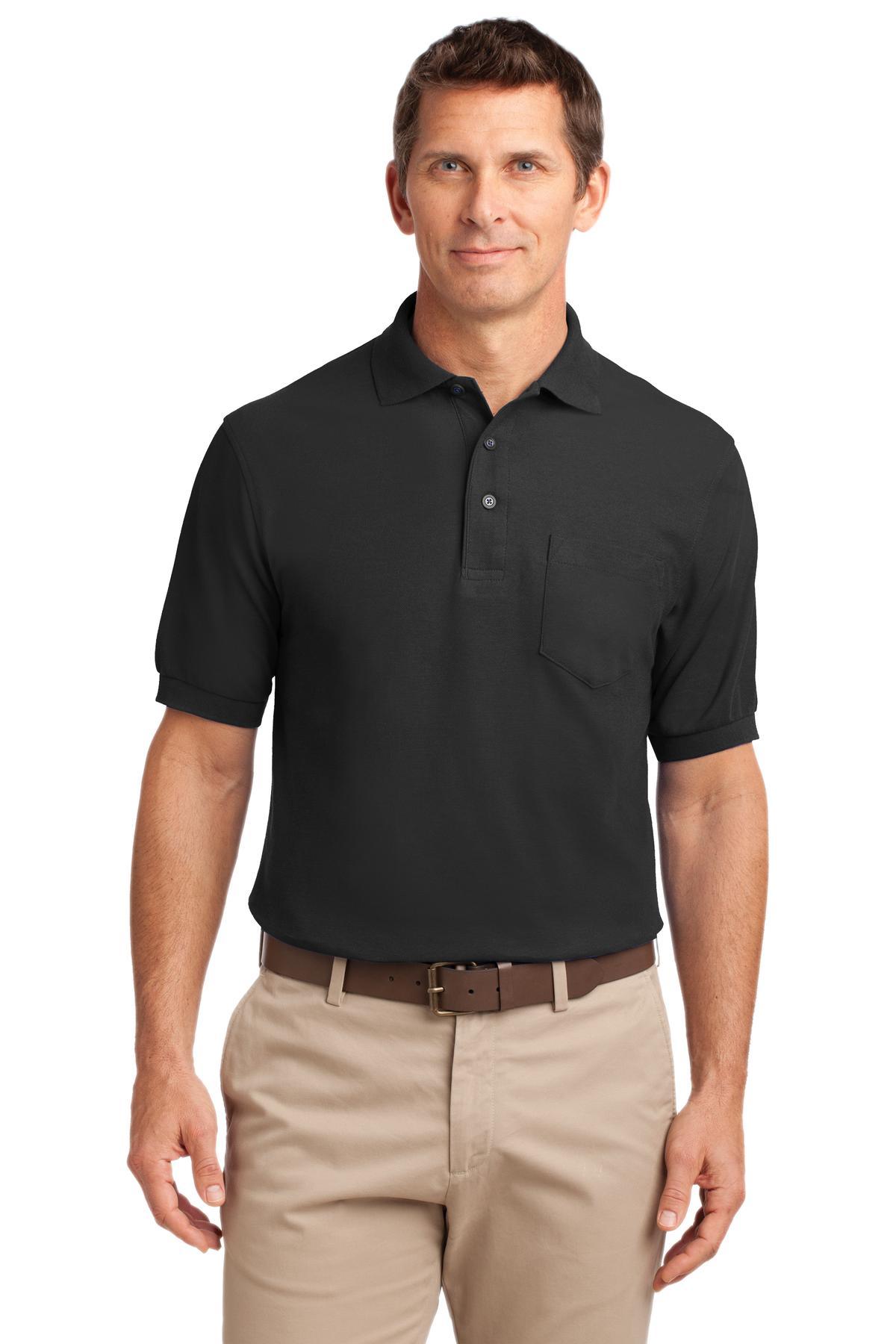 Port Authority Silk Touch Polo with Pocket. K500P - Dresses Max