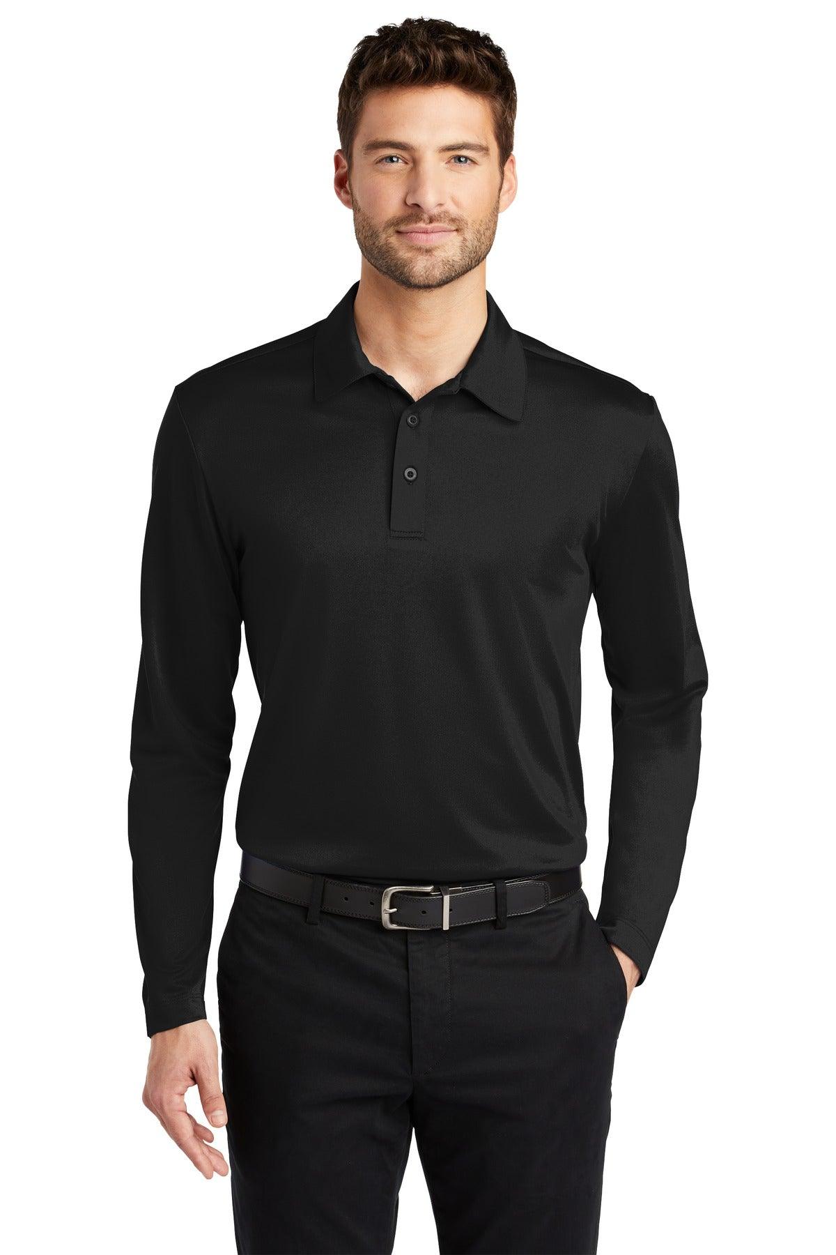 Port Authority Silk Touch Performance Long Sleeve Polo. K540LS - Dresses Max
