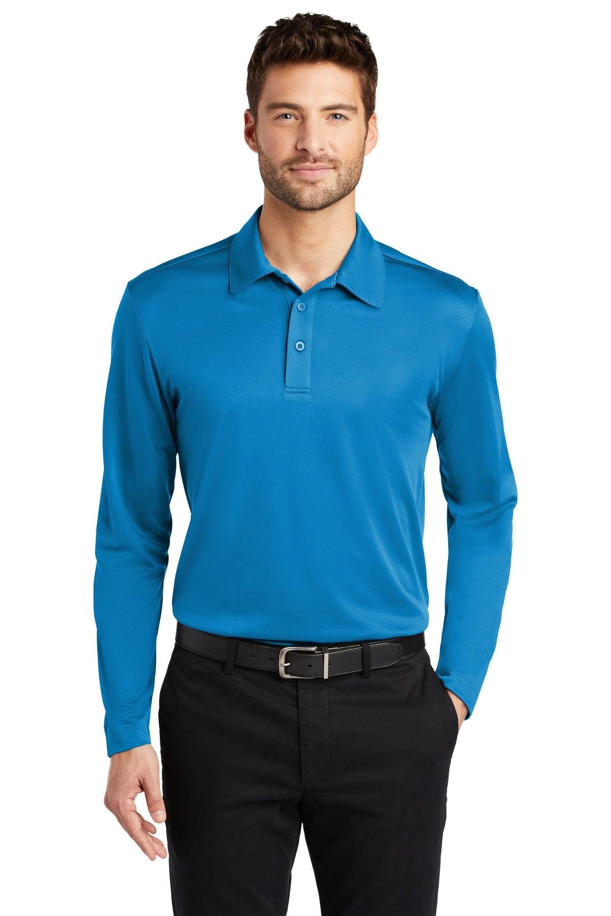 Port Authority Silk Touch Performance Long Sleeve Polo. K540LS - Dresses Max