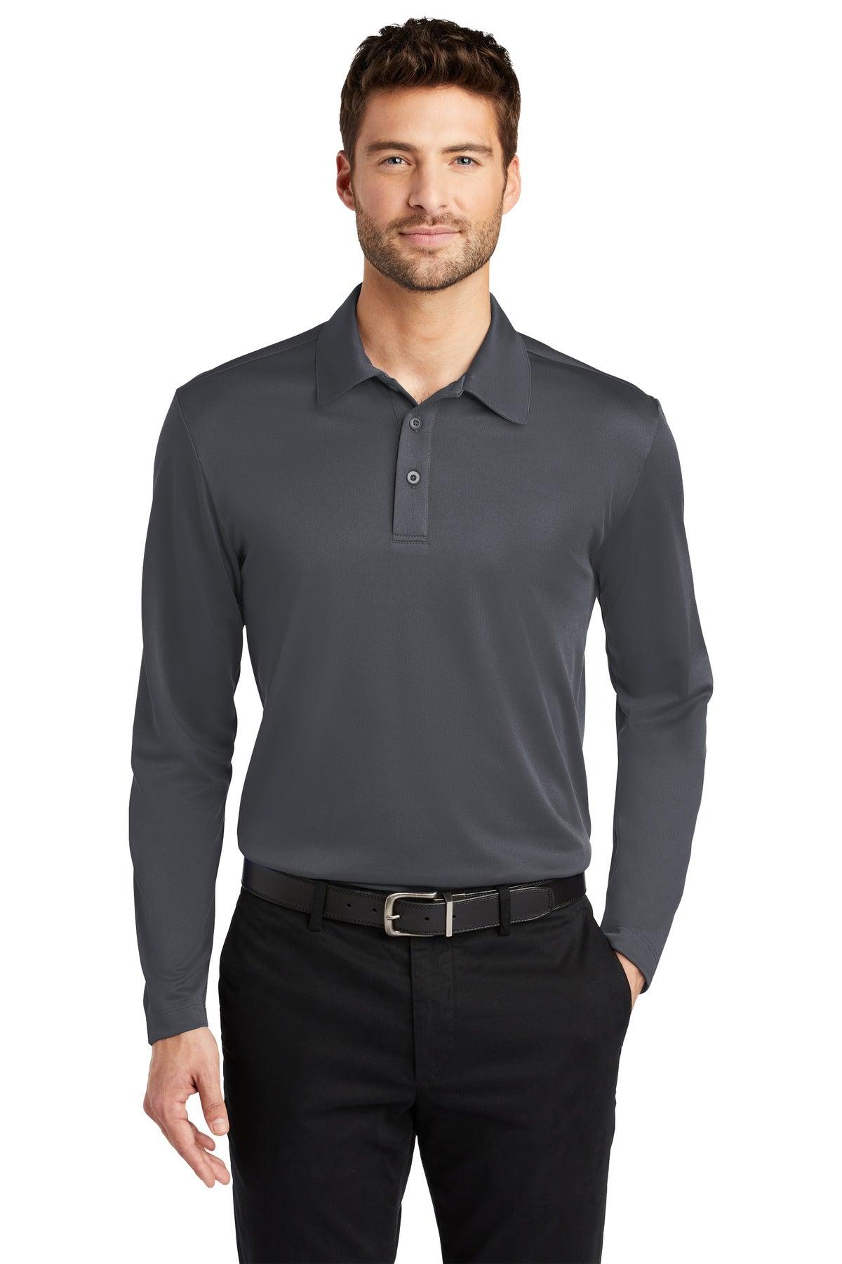 Port Authority Silk Touch Performance Long Sleeve Polo. K540LS - Dresses Max