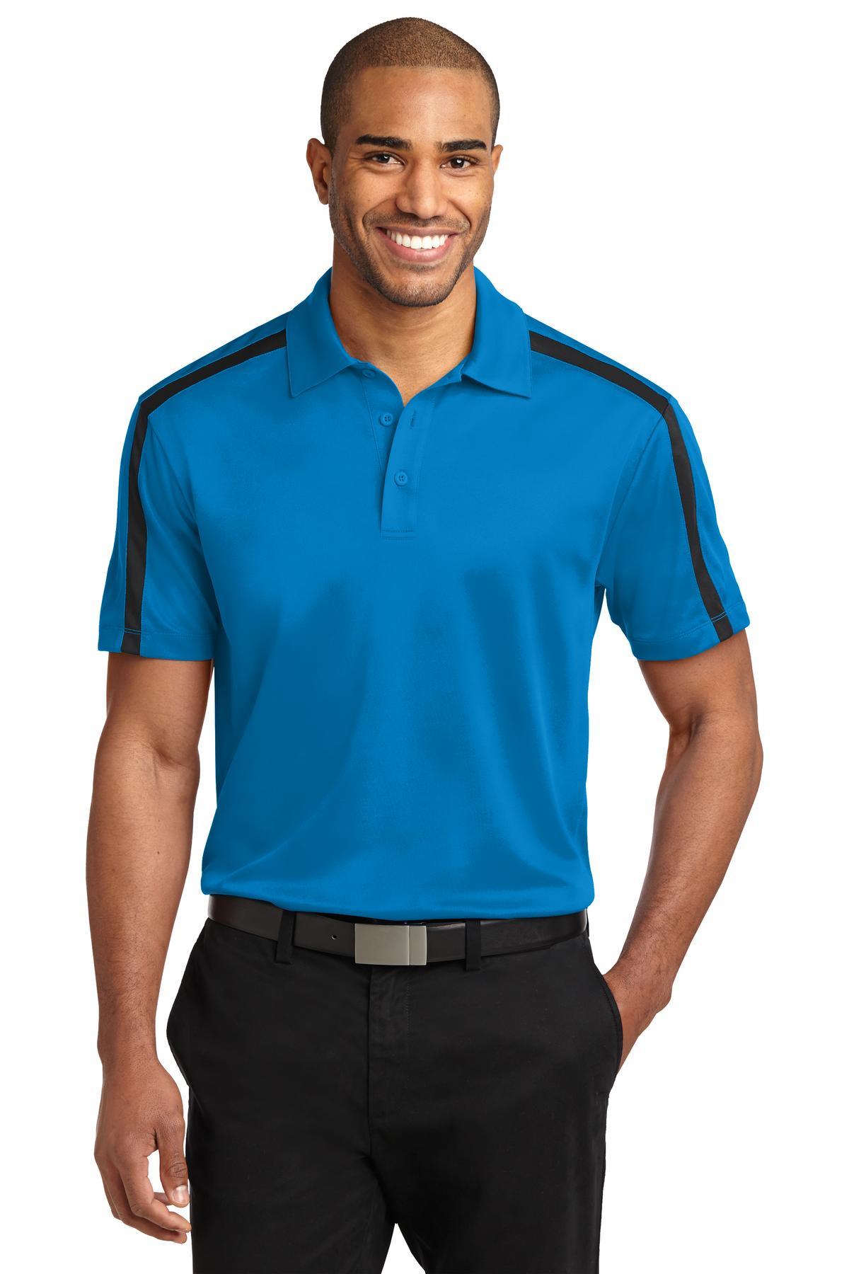 Port Authority Silk Touch Performance Colorblock Stripe Polo. K547 - Dresses Max