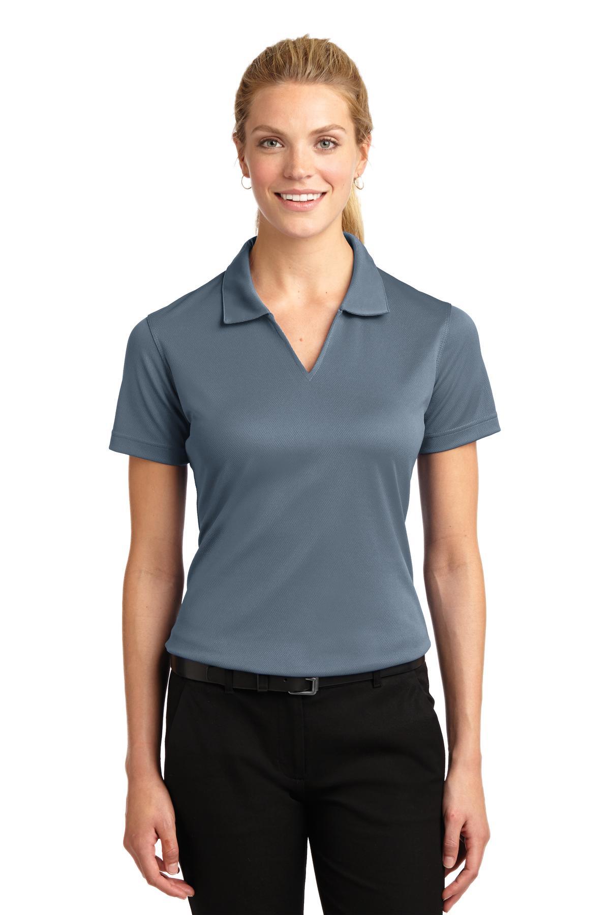 Sport-Tek Ladies Dri-Mesh V-Neck Polo. L469 - Dresses Max