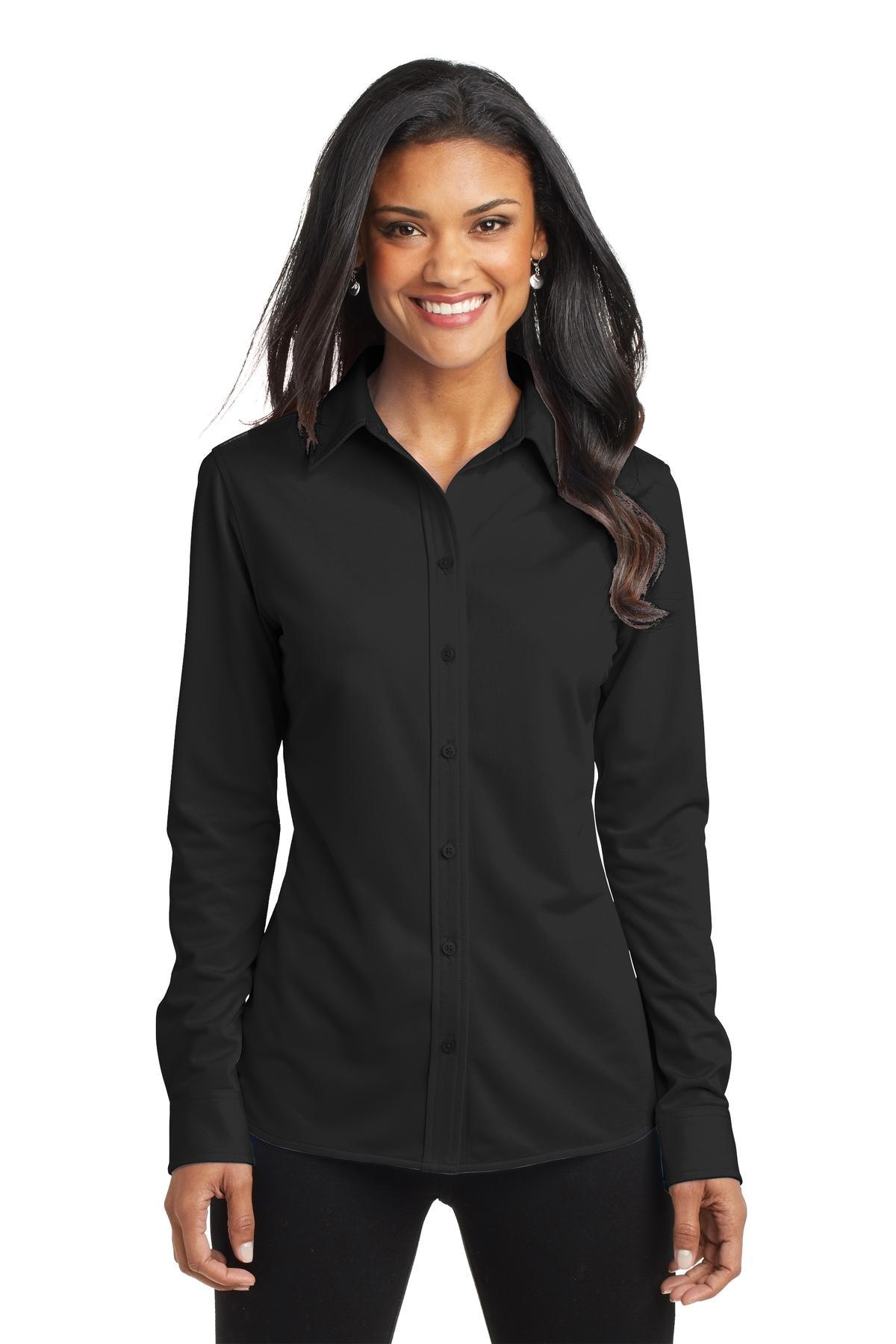 Port Authority Ladies Dimension Knit Dress Shirt. L570 - Dresses Max