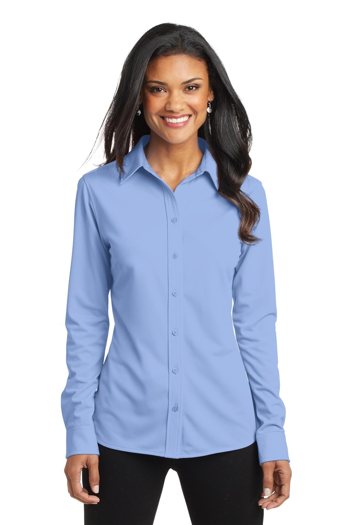 Port Authority Ladies Dimension Knit Dress Shirt. L570 - Dresses Max