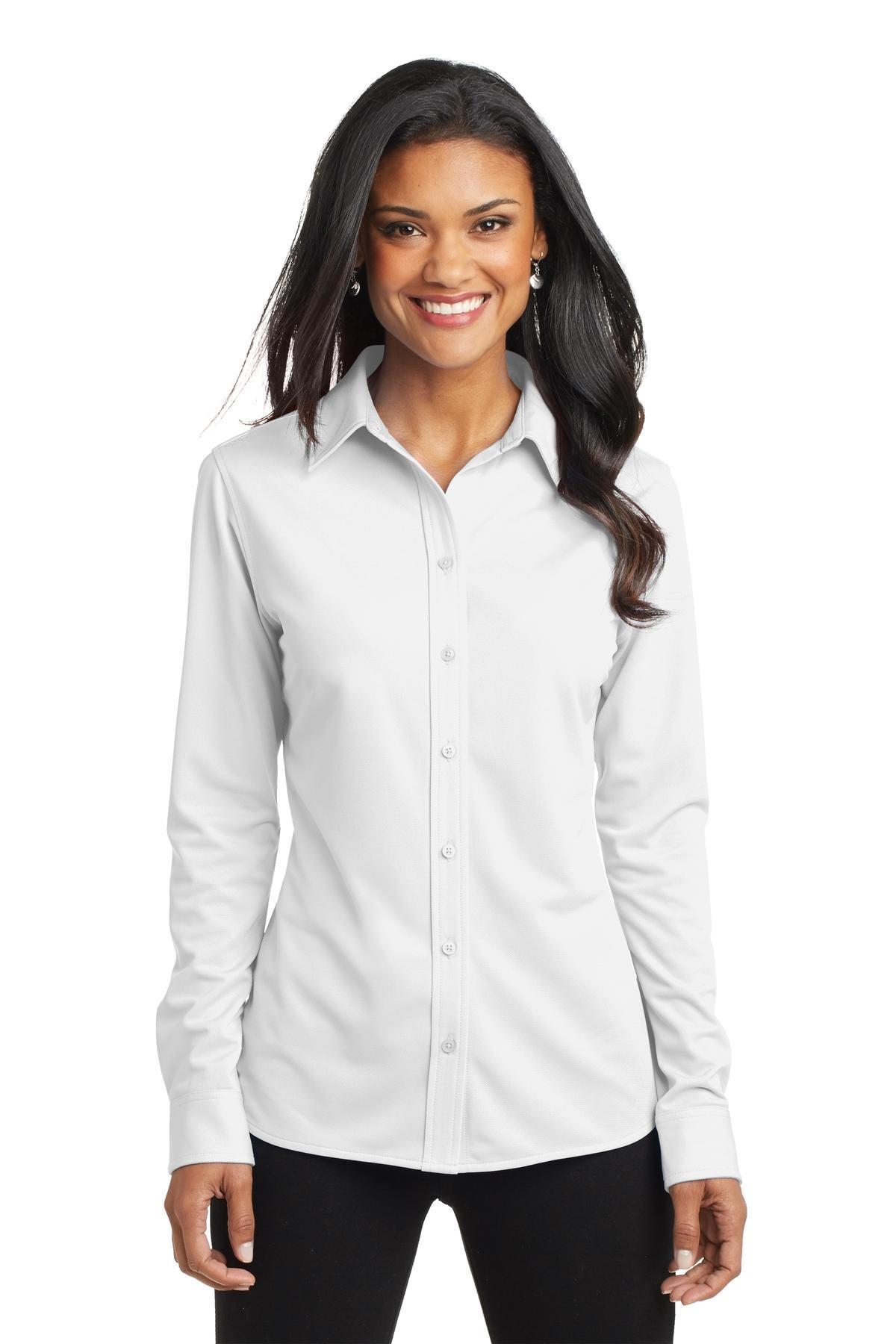 Port Authority Ladies Dimension Knit Dress Shirt. L570 - Dresses Max