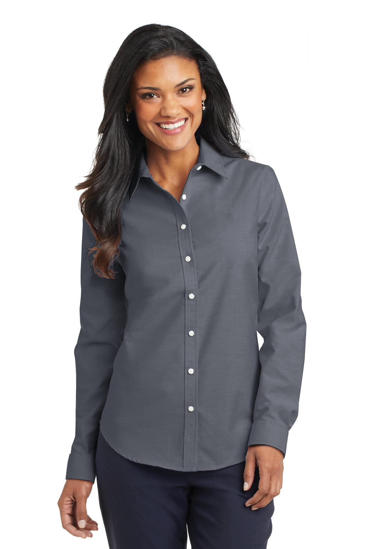 Port Authority Ladies SuperPro Oxford Shirt. L658 - Dresses Max