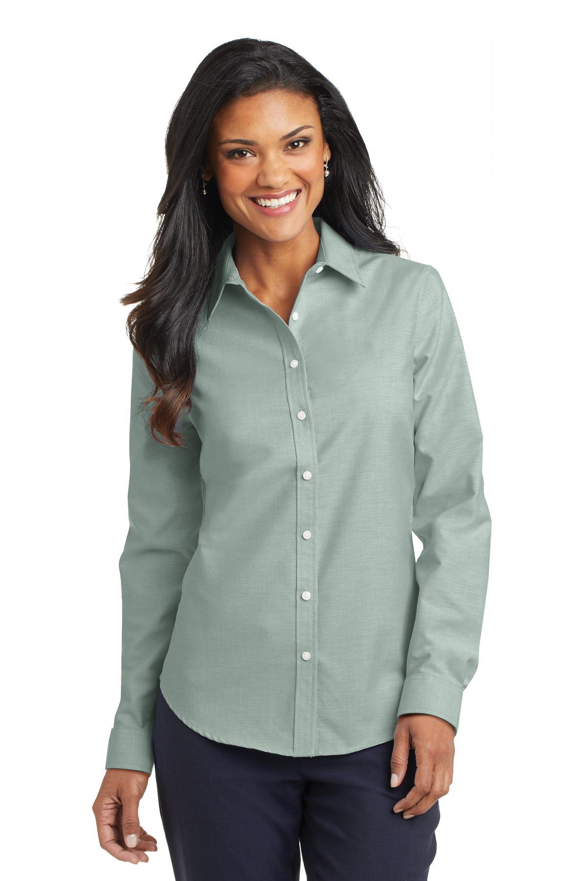 Port Authority Ladies SuperPro Oxford Shirt. L658 - Dresses Max