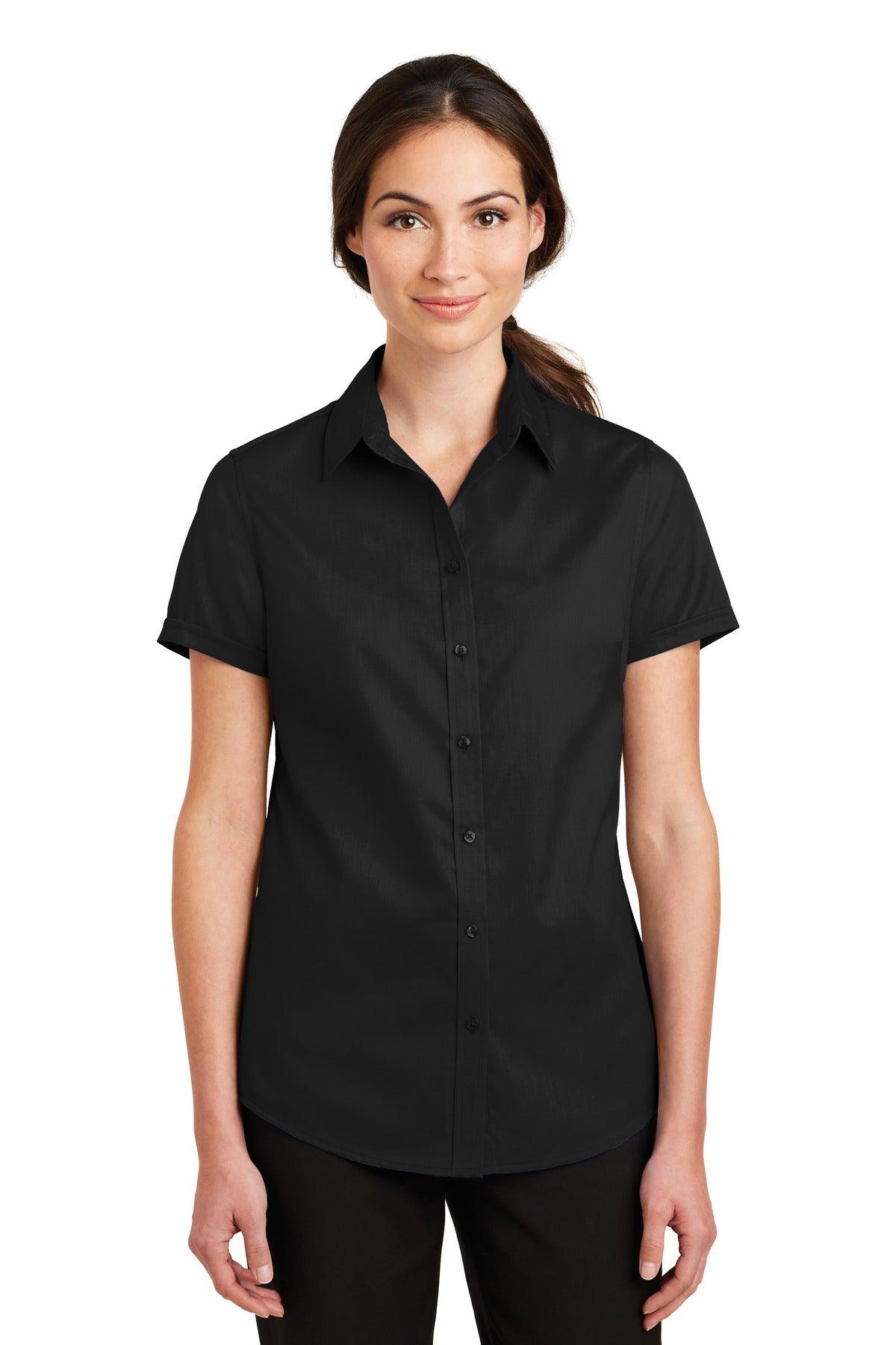 Port Authority Ladies Short Sleeve SuperPro Twill Shirt. L664 - Dresses Max