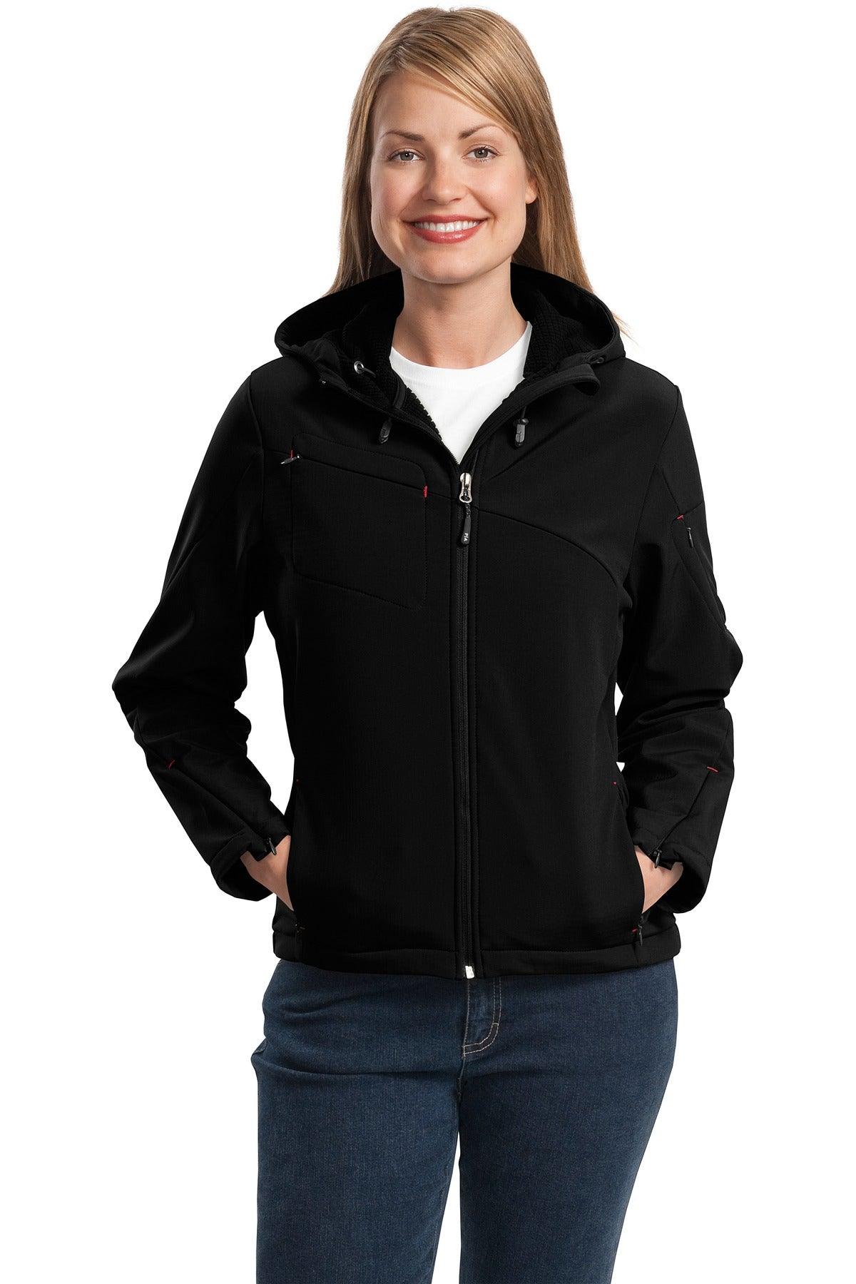 Port Authority Ladies Textured Hooded Soft Shell Jacket. L706 - Dresses Max
