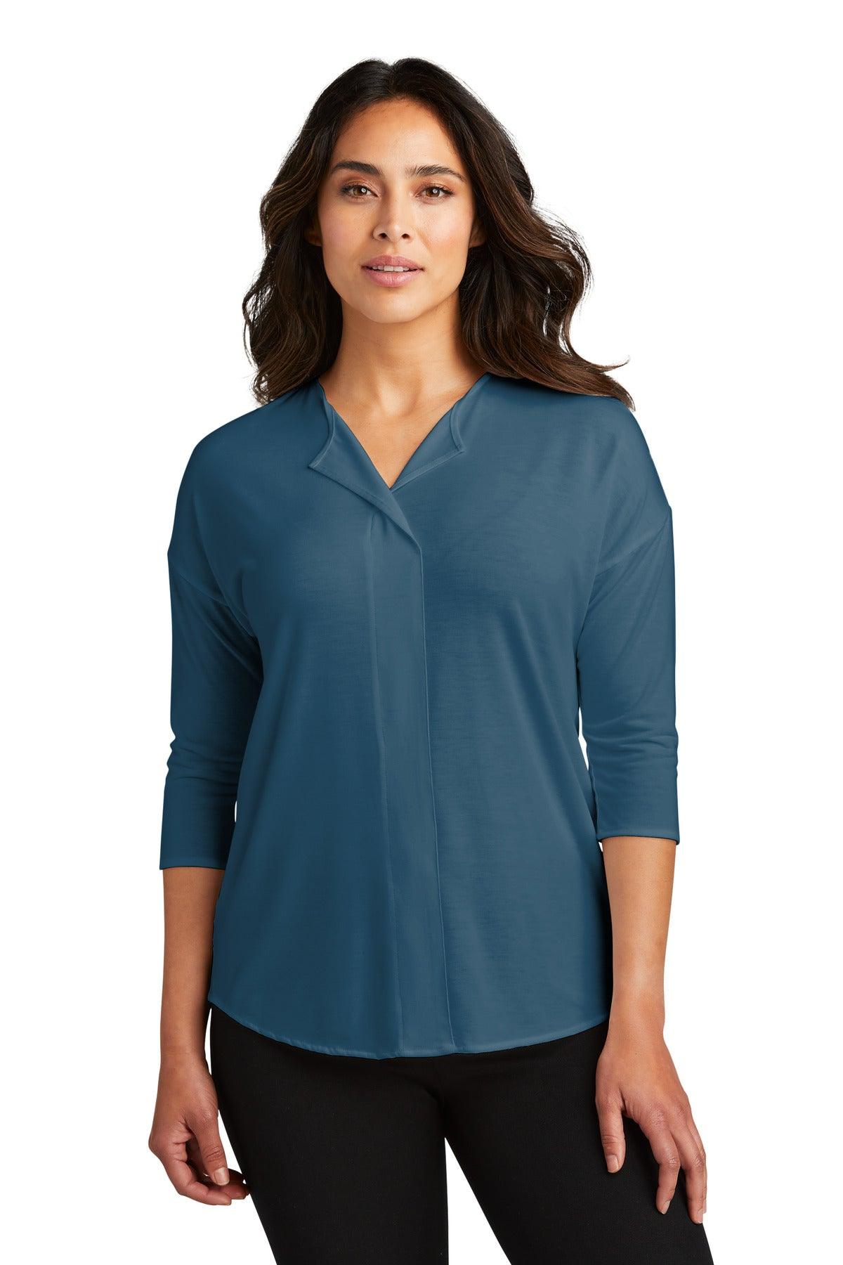 Port Authority Ladies Concept 3/4-Sleeve Soft Split Neck Top. LK5433 - Dresses Max