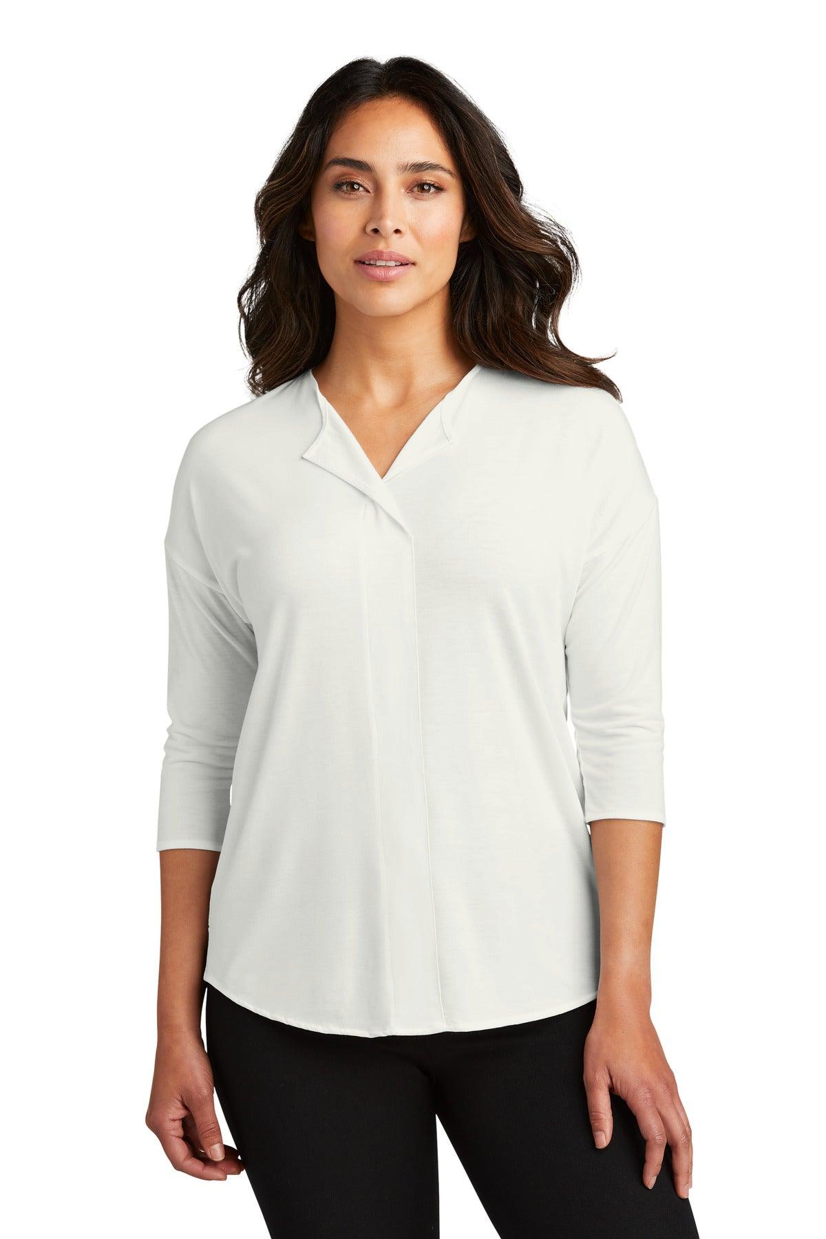 Port Authority Ladies Concept 3/4-Sleeve Soft Split Neck Top. LK5433 - Dresses Max