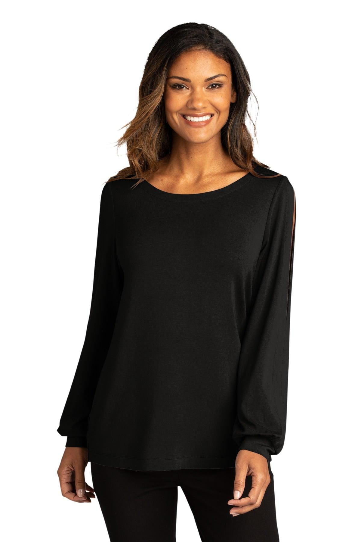 Port Authority Ladies Luxe Knit Jewel Neck Top. LK5600 - Dresses Max