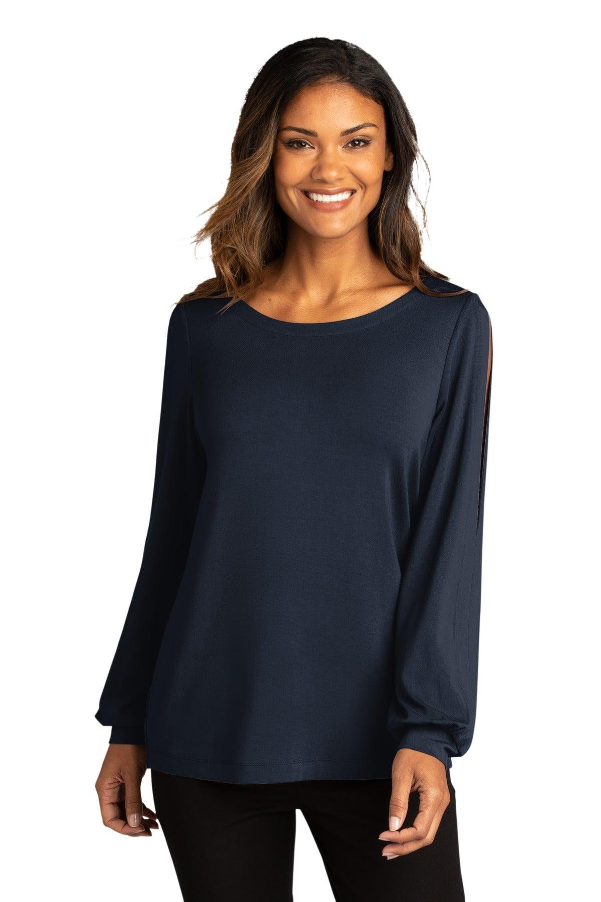 Port Authority Ladies Luxe Knit Jewel Neck Top. LK5600 - Dresses Max