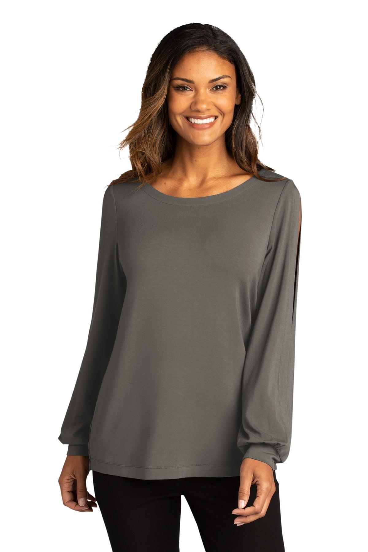Port Authority Ladies Luxe Knit Jewel Neck Top. LK5600 - Dresses Max