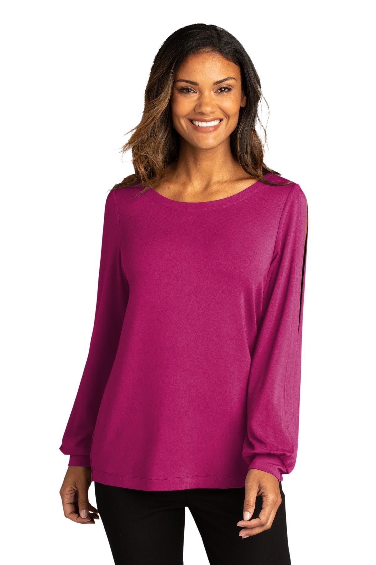 Port Authority Ladies Luxe Knit Jewel Neck Top. LK5600 - Dresses Max