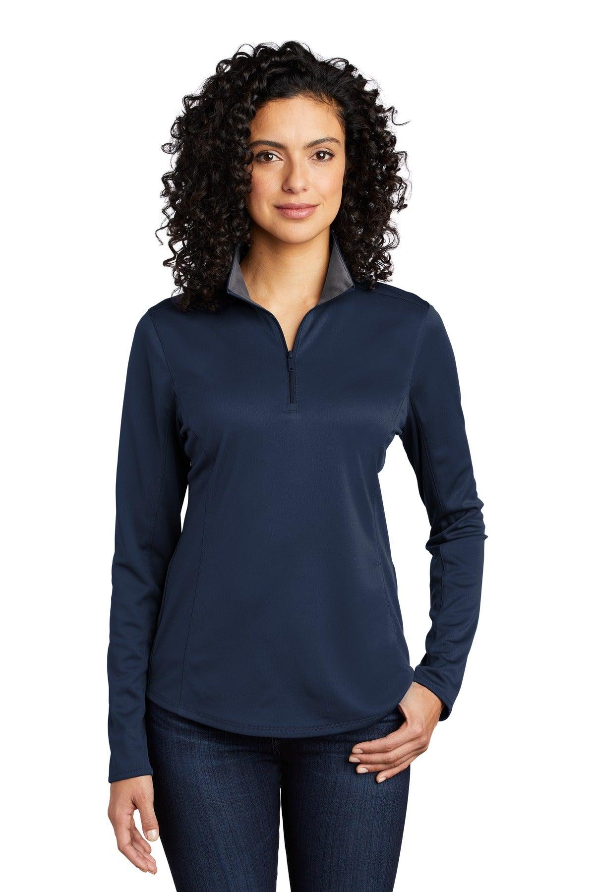 Port Authority Ladies Silk Touch Performance 1/4-Zip LK584 - Dresses Max