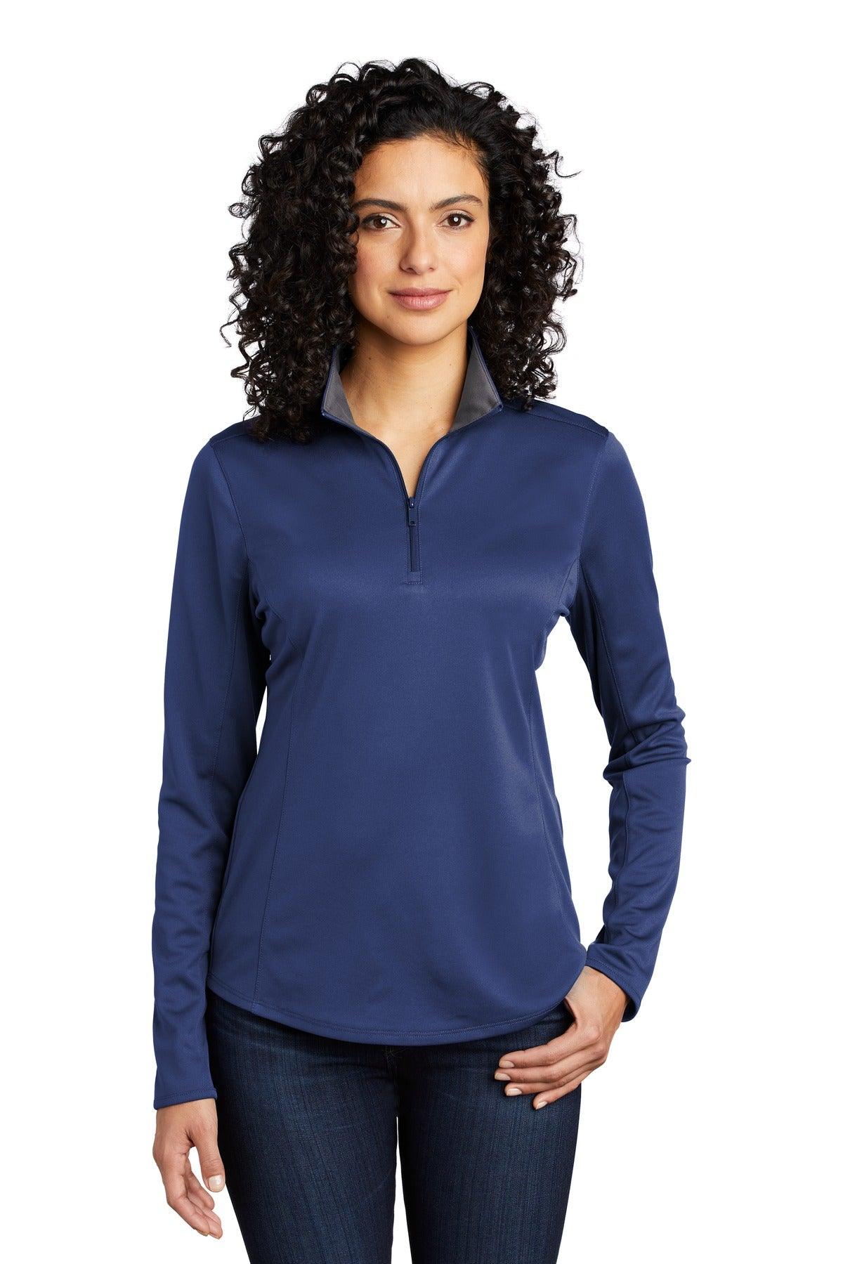 Port Authority Ladies Silk Touch Performance 1/4-Zip LK584 - Dresses Max