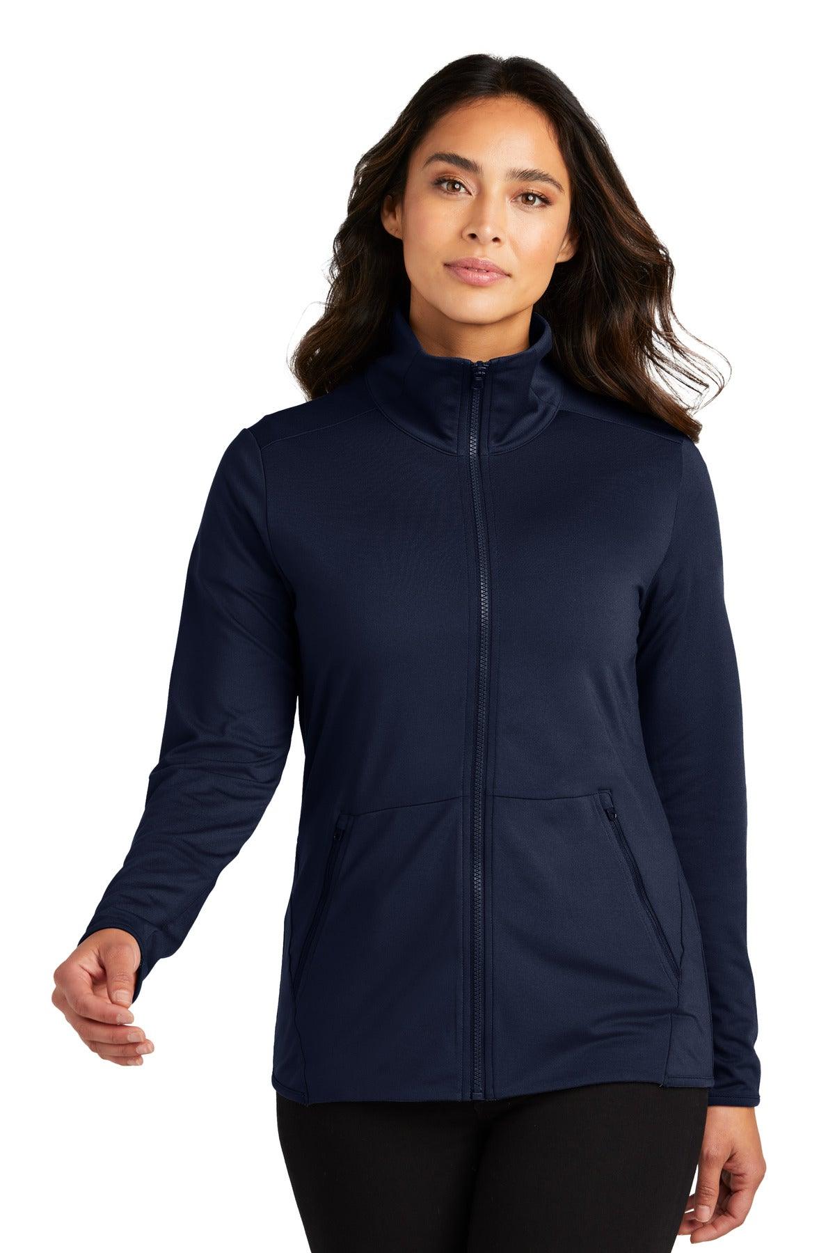 Port Authority Ladies Accord Stretch Fleece Full-Zip LK595 - Dresses Max