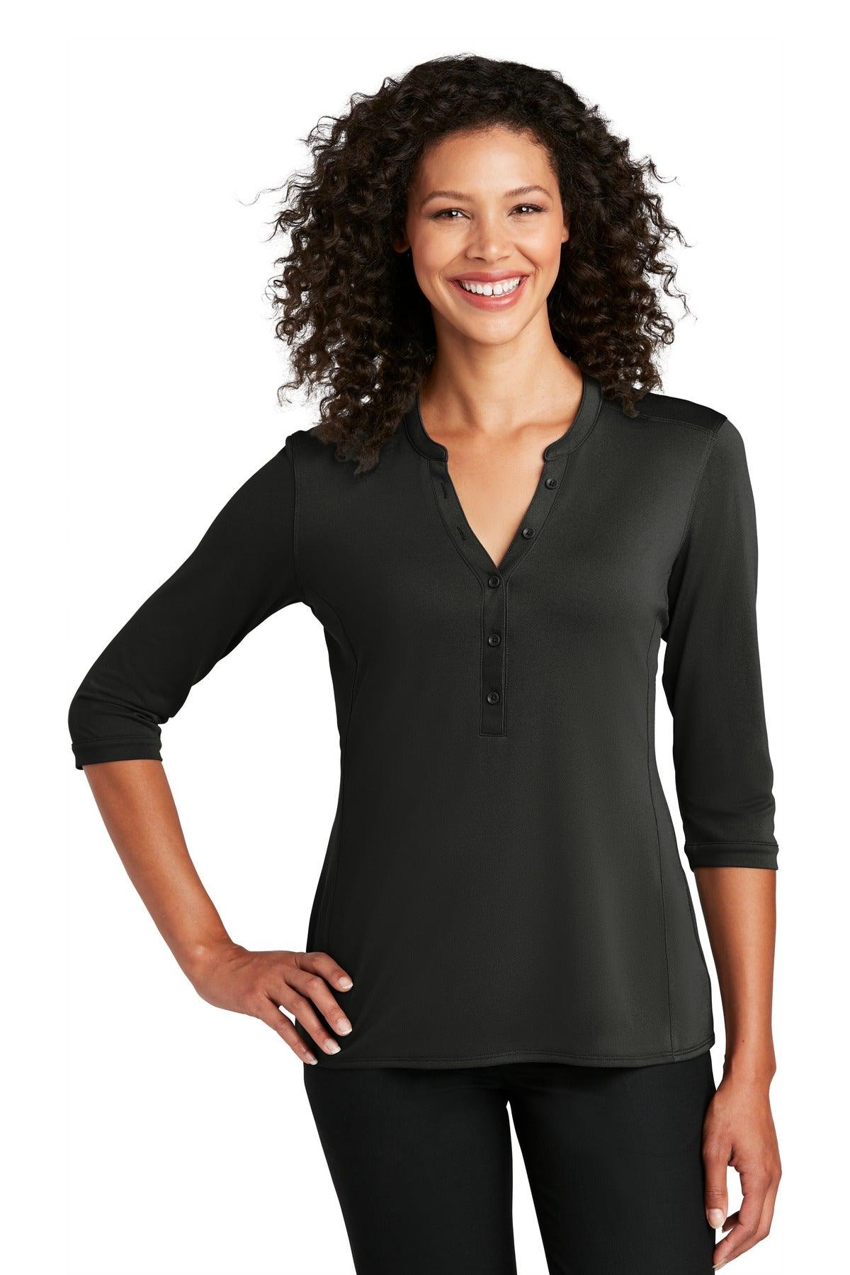 Port Authority Ladies UV Choice Pique Henley LK750 - Dresses Max