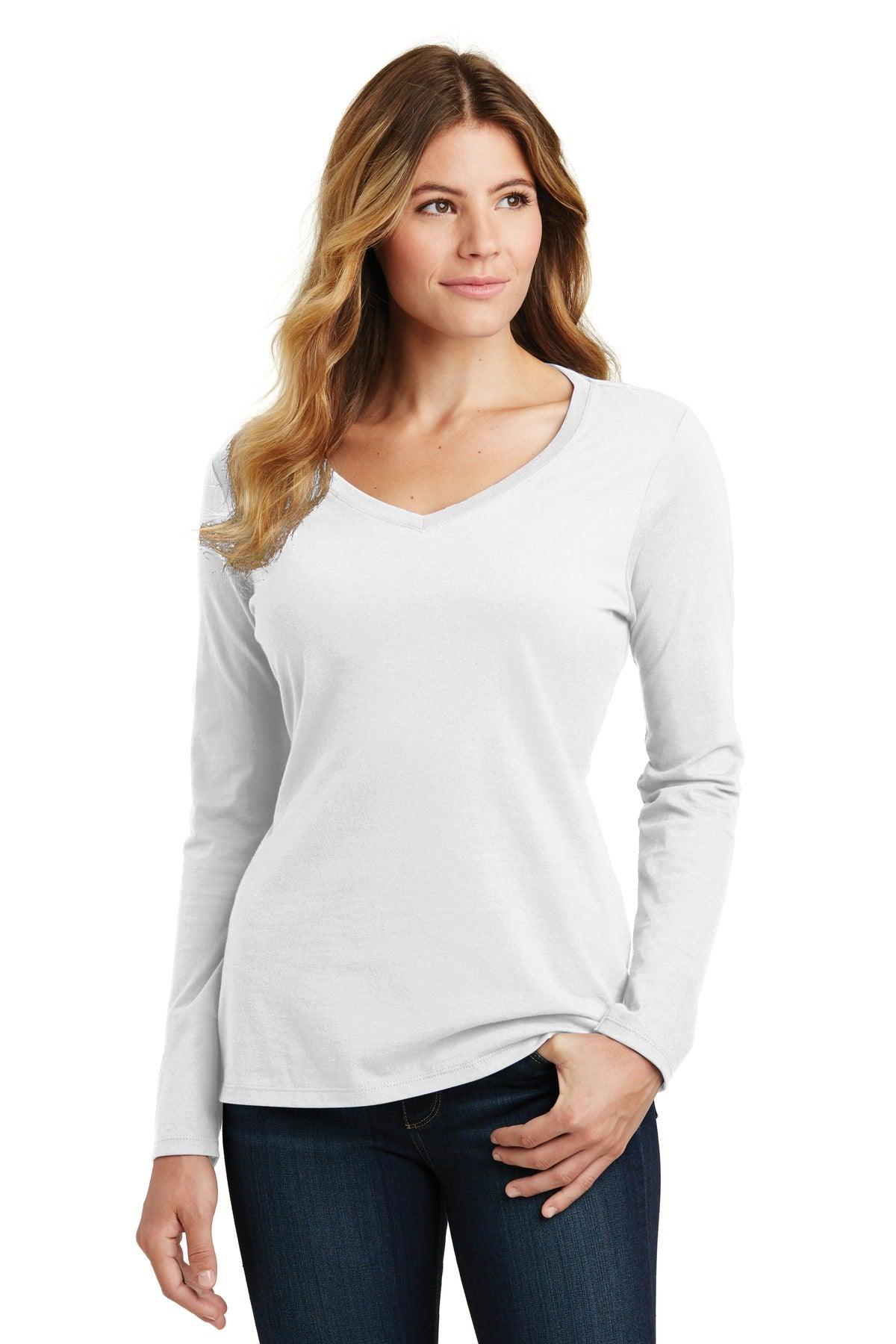 Port & Company Ladies Long Sleeve Fan Favorite V-Neck Tee. LPC450VLS - Dresses Max