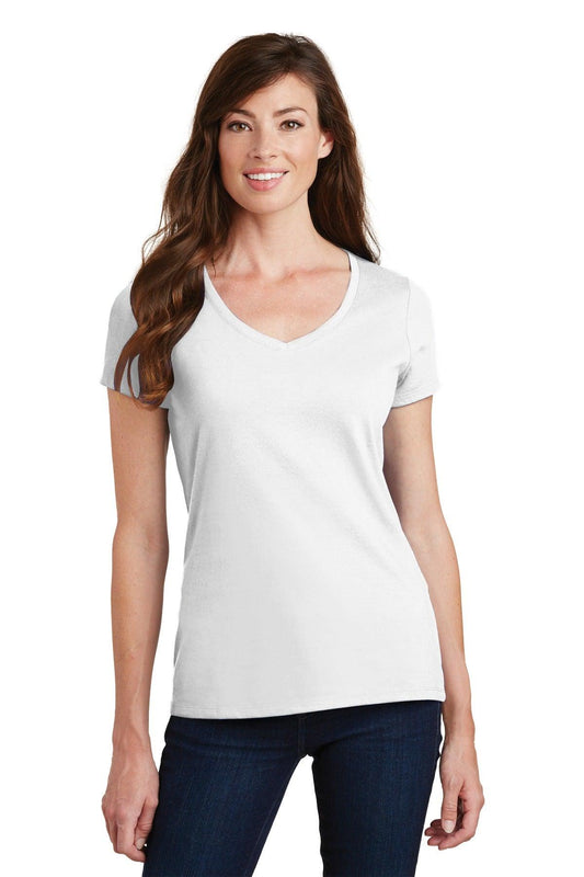 Port & Company Ladies Fan Favorite V-Neck Tee. LPC450V - Dresses Max