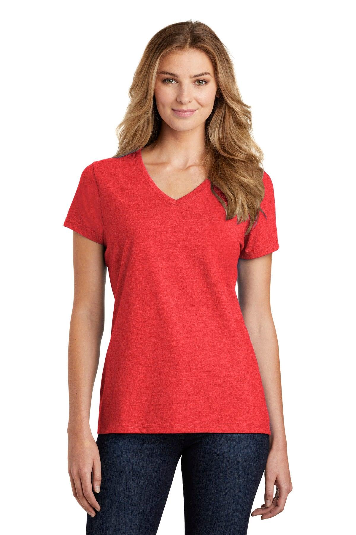 Port & Company Ladies Fan Favorite Blend V-Neck Tee. LPC455V - Dresses Max