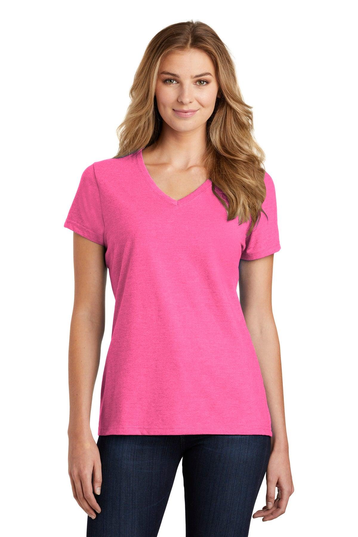 Port & Company Ladies Fan Favorite Blend V-Neck Tee. LPC455V - Dresses Max