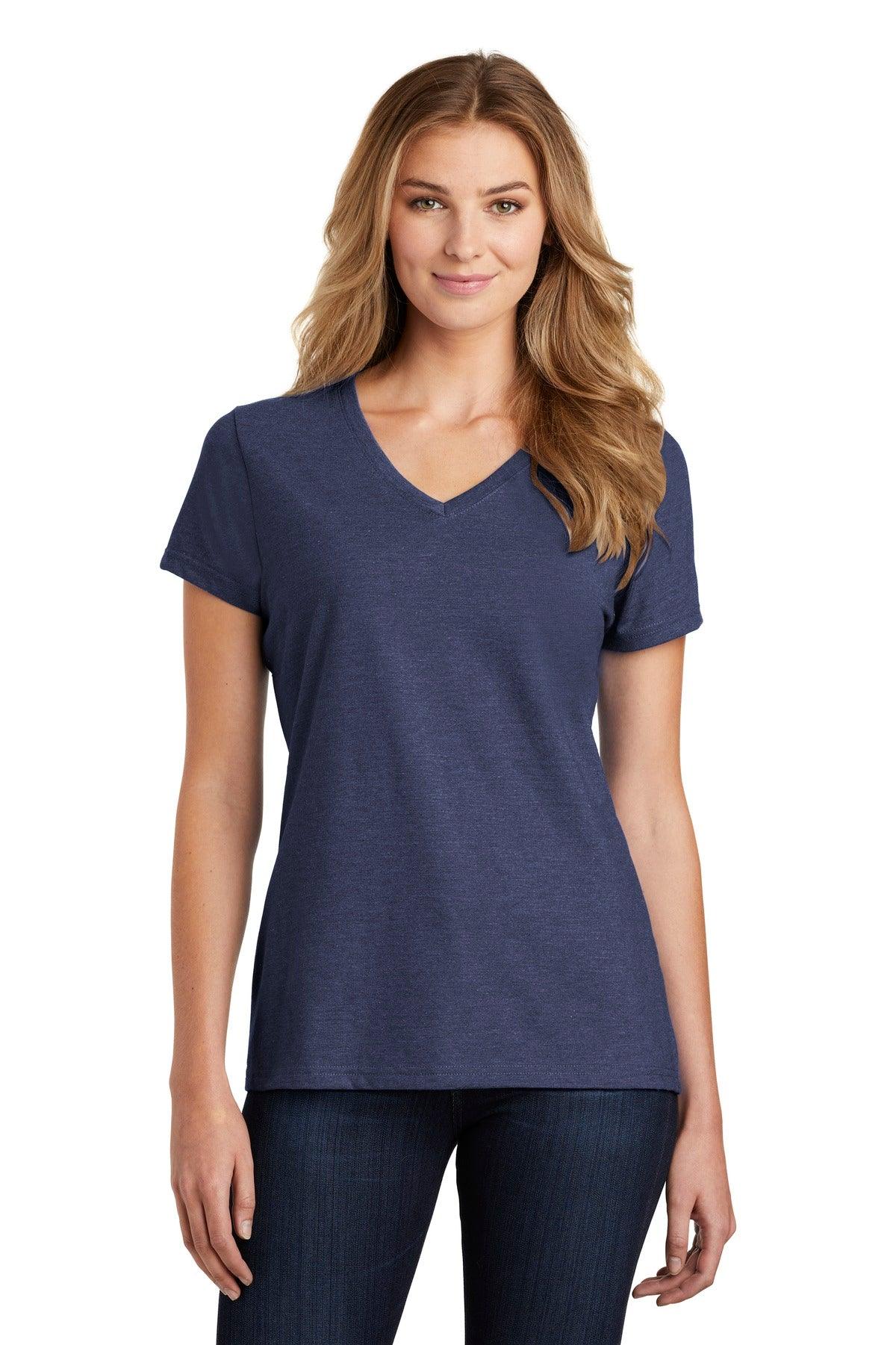 Port & Company Ladies Fan Favorite Blend V-Neck Tee. LPC455V - Dresses Max