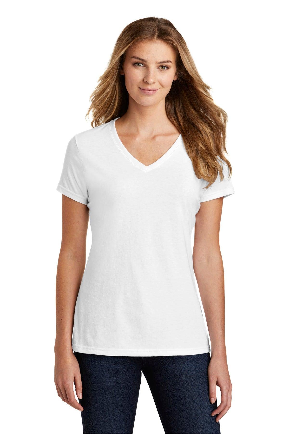 Port & Company Ladies Fan Favorite Blend V-Neck Tee. LPC455V - Dresses Max