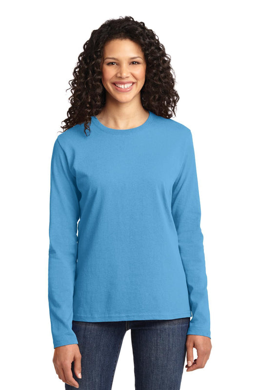Port & Company Ladies Long Sleeve Core Cotton Tee. LPC54LS - Dresses Max