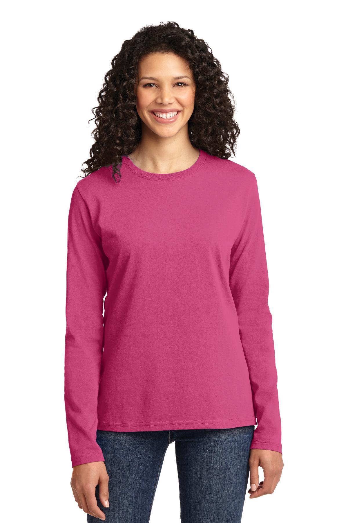Port & Company Ladies Long Sleeve Core Cotton Tee. LPC54LS - Dresses Max