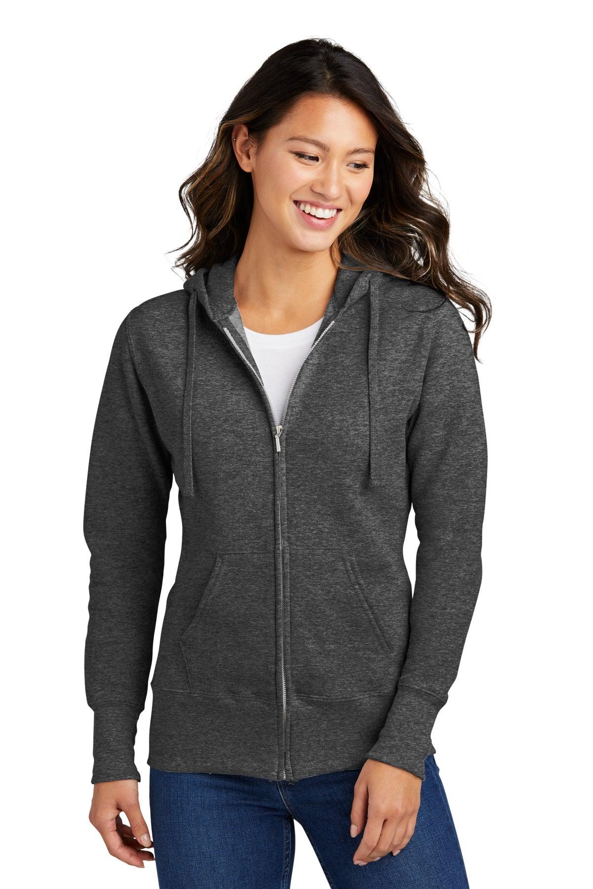 Port & Company Ladies Core Fleece Full-Zip Hooded Sweatshirt. LPC78ZH - Dresses Max